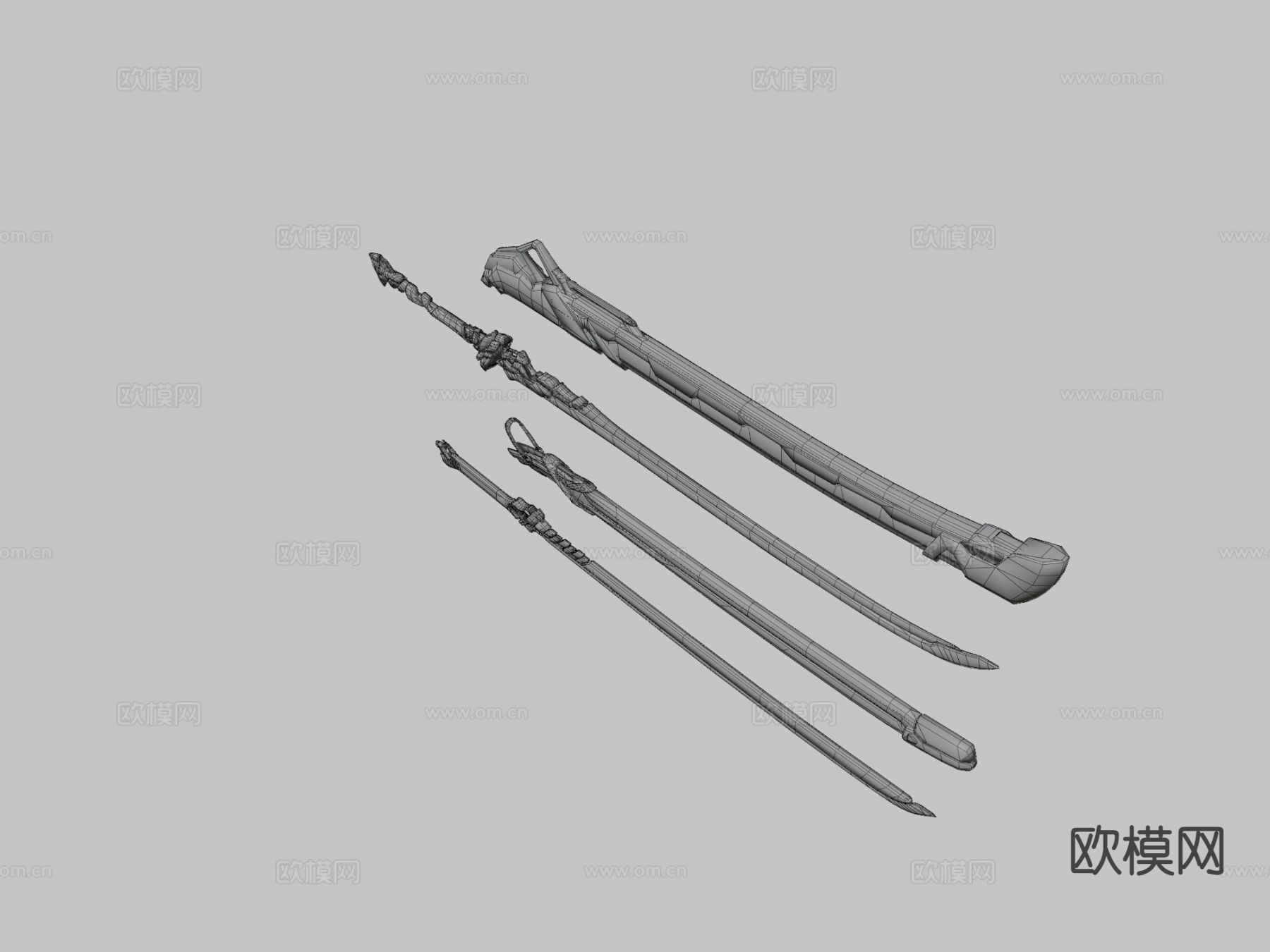 科幻刀剑 动漫刀剑3d模型下载（渲染图3）