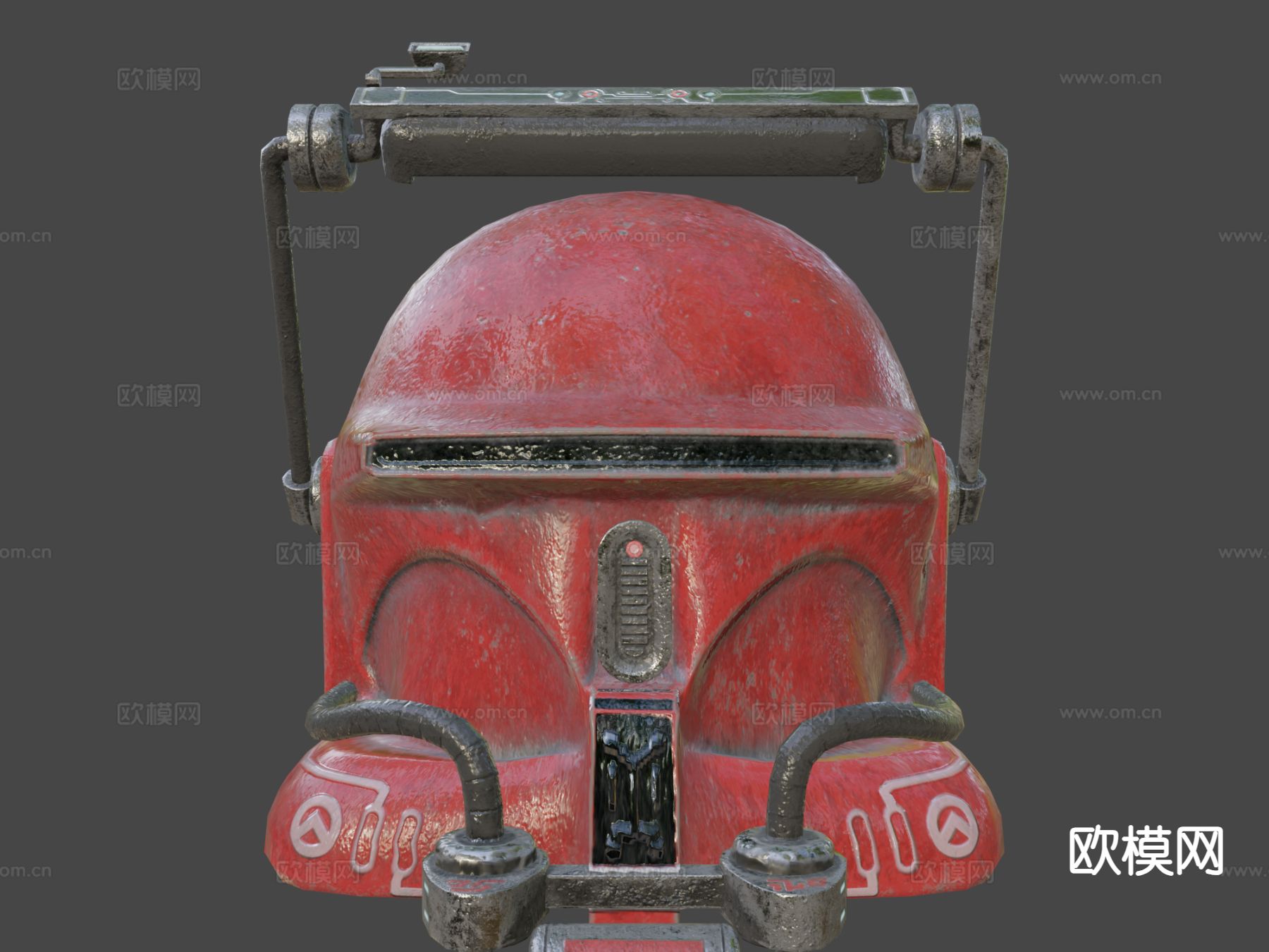 赛博朋克头盔 动漫头盔3d模型下载（渲染图7）