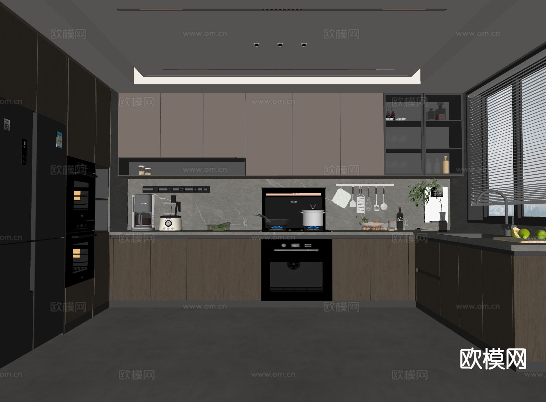 意式厨房su模型下载（渲染图1）