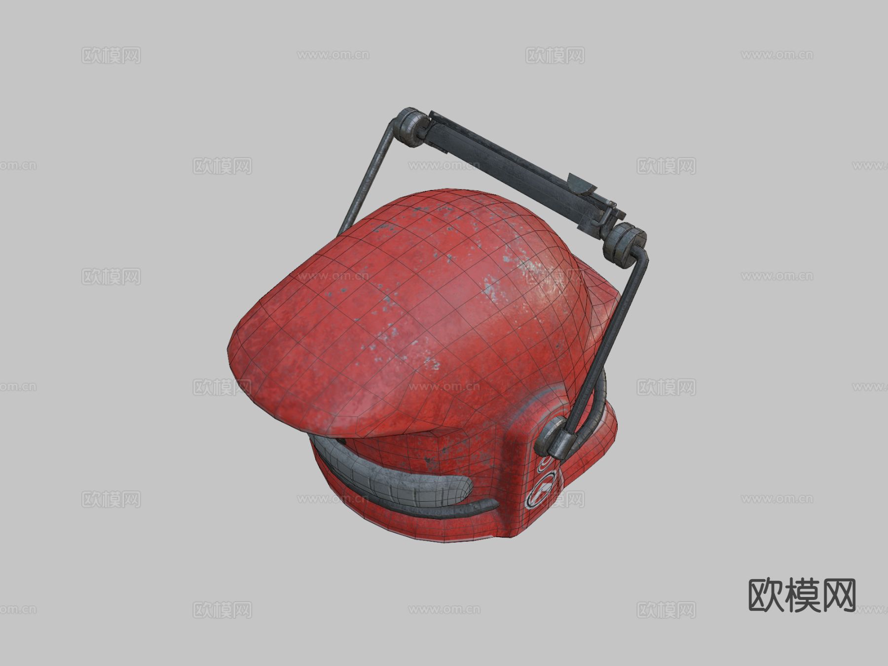 赛博朋克头盔 动漫头盔3d模型下载（渲染图3）