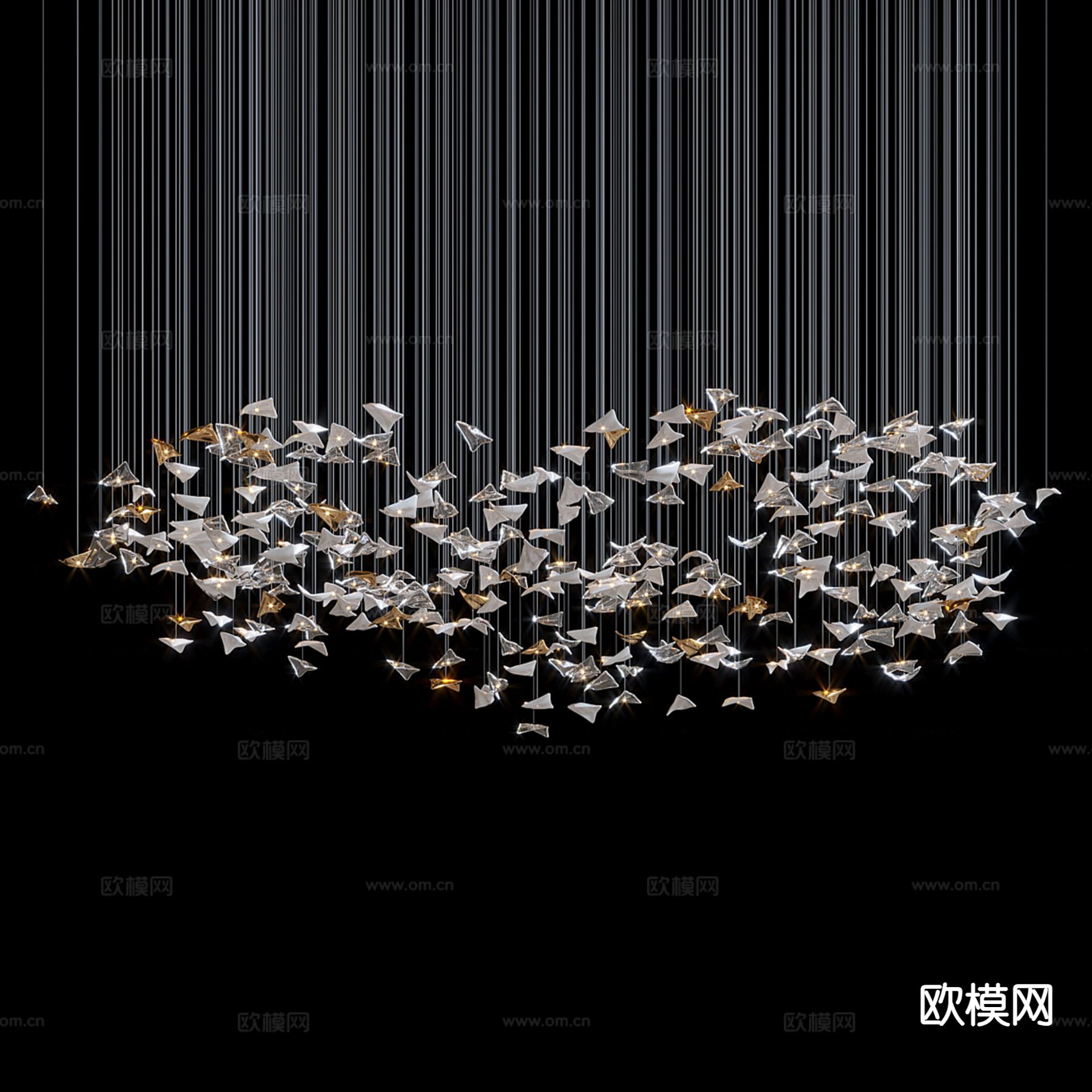 现代装饰灯 工装灯3d模型下载