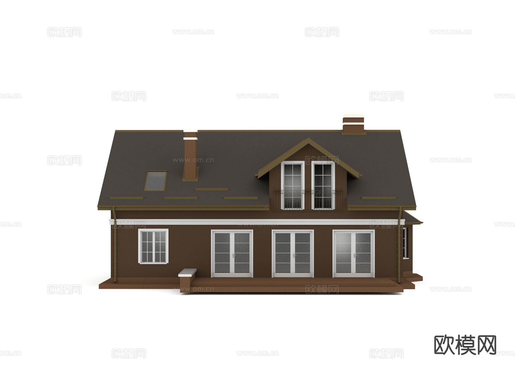 北欧独栋木屋 独栋别墅su模型下载（渲染图2）