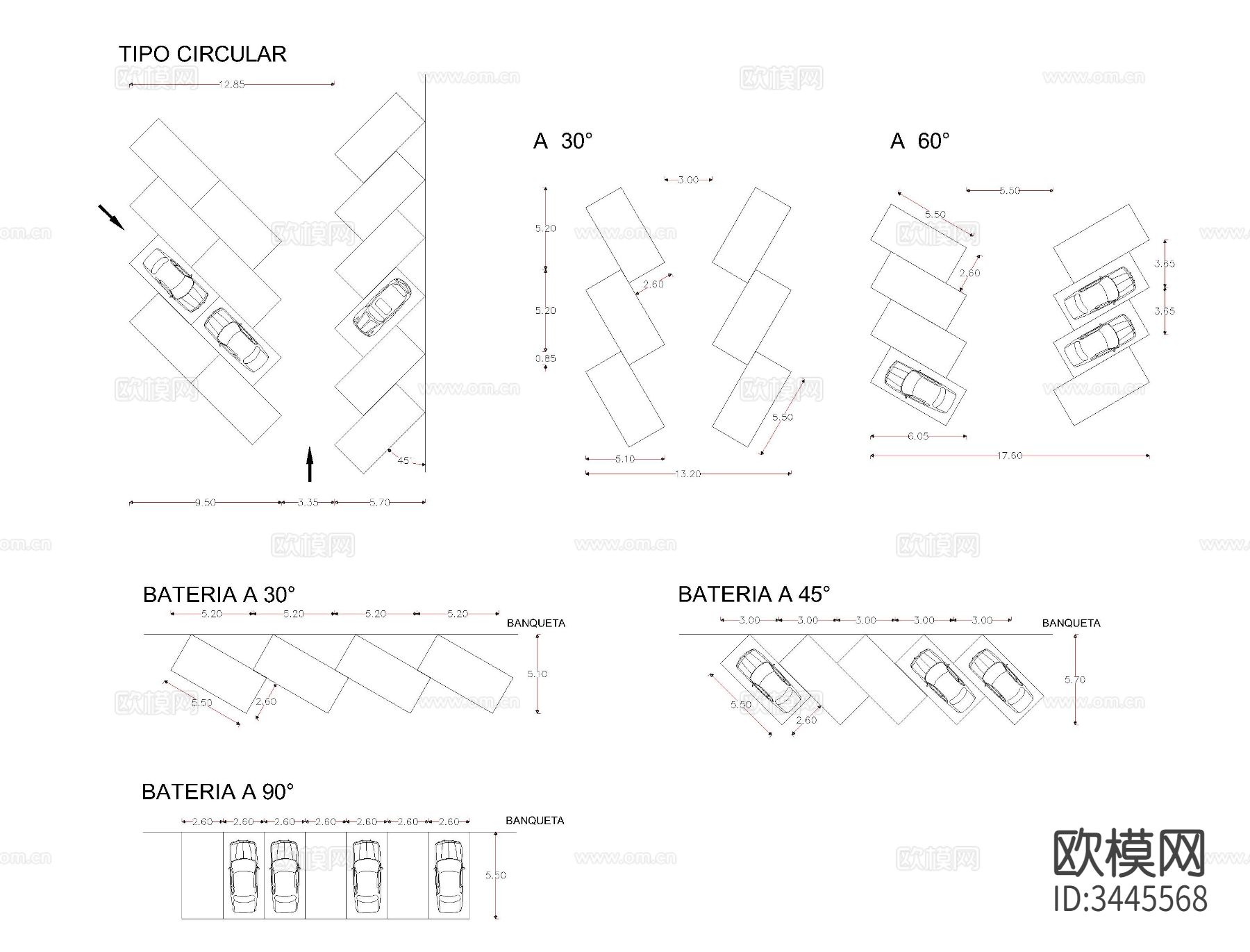 停车场CAD施工图下载（渲染图5）