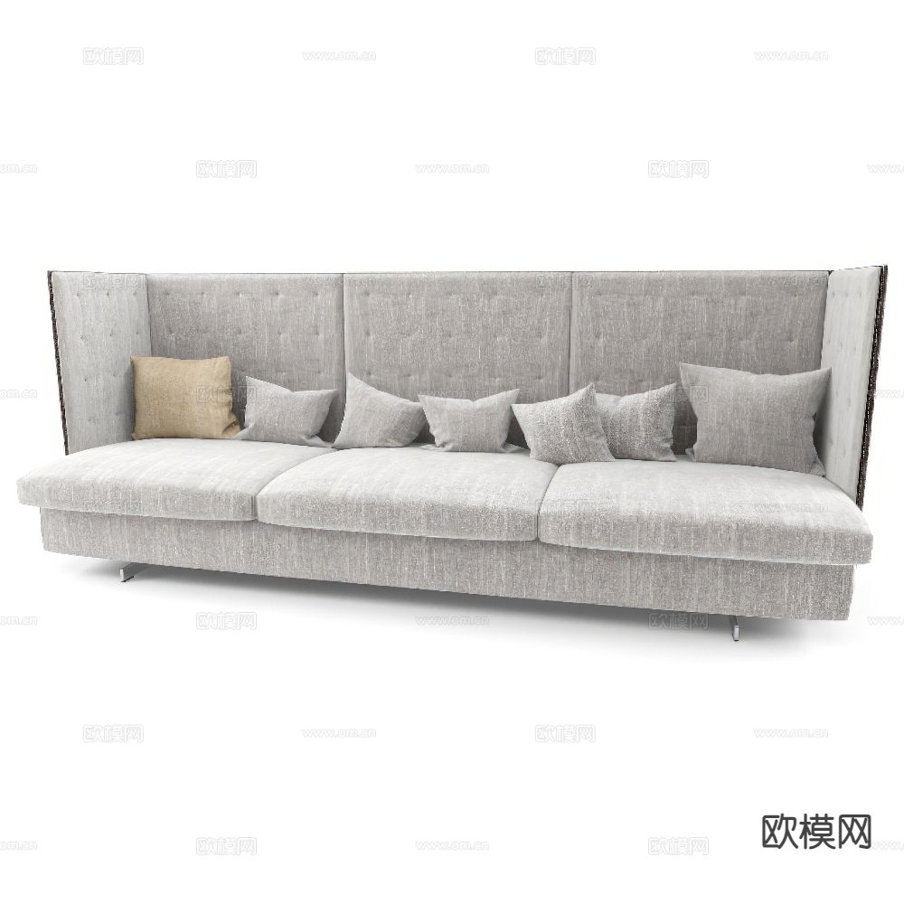 高靠背沙发 卡座沙发3d模型下载