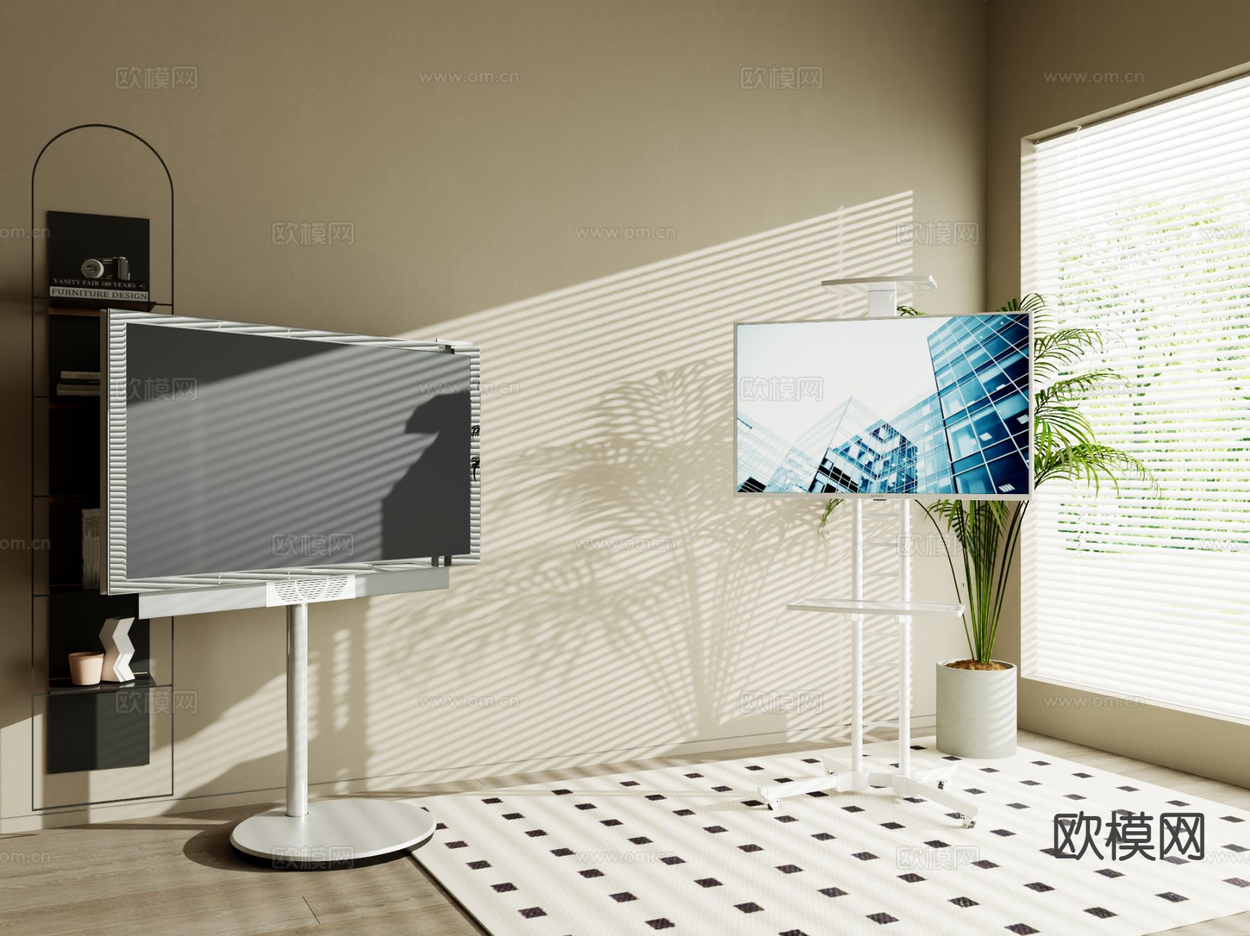 电视 支架电视 升降电视3d模型下载