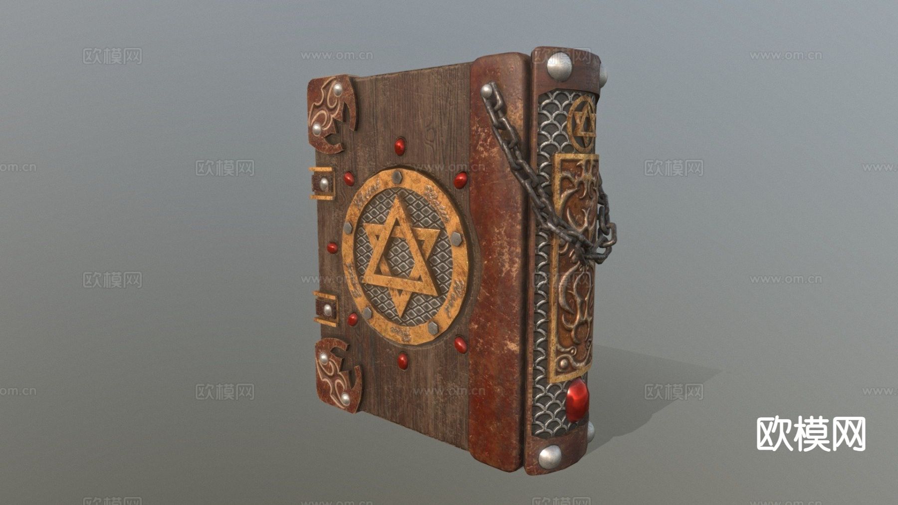 现代魔法书3d模型下载（渲染图1）