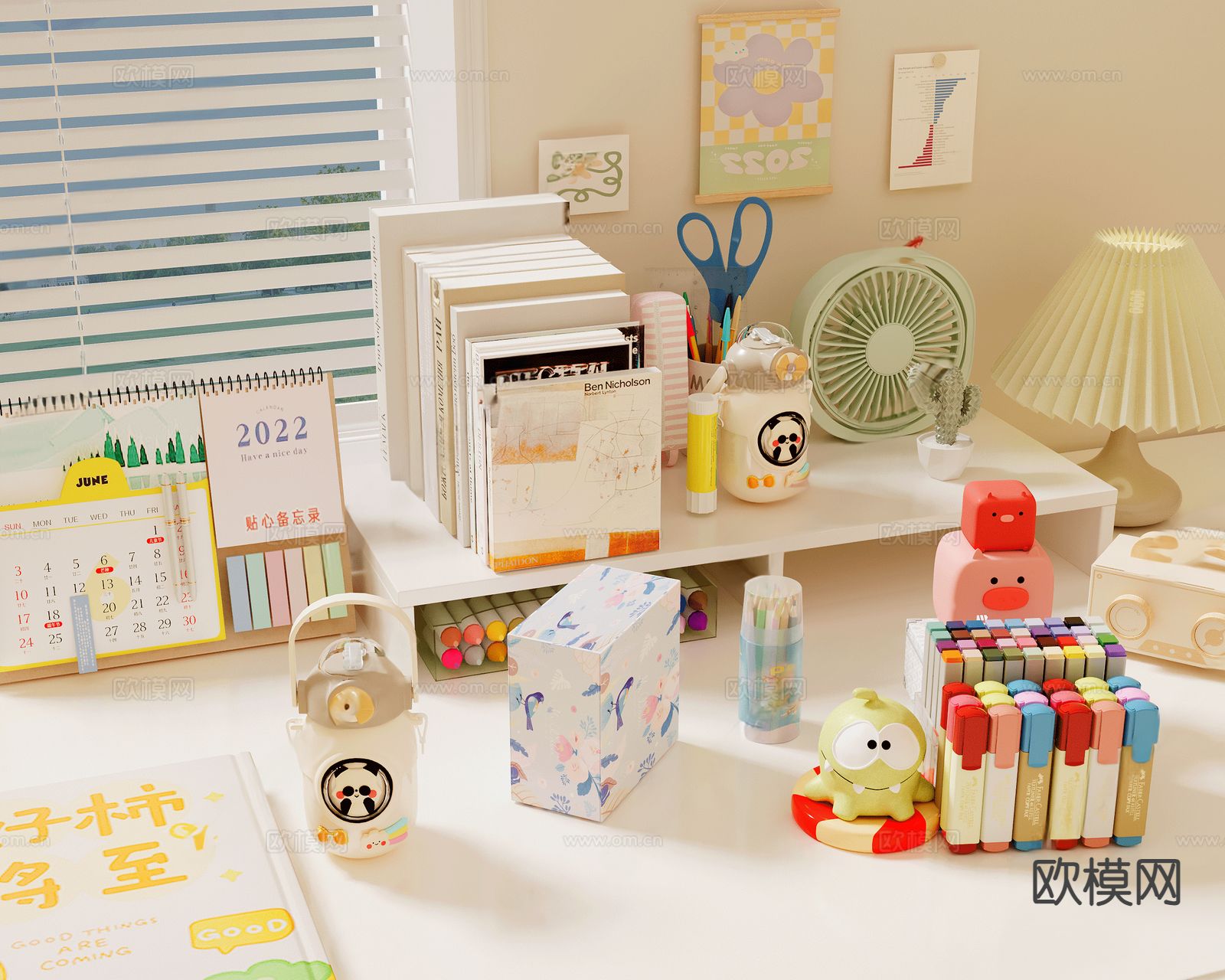 玩具 儿童用品 水彩笔su模型下载（渲染图2）