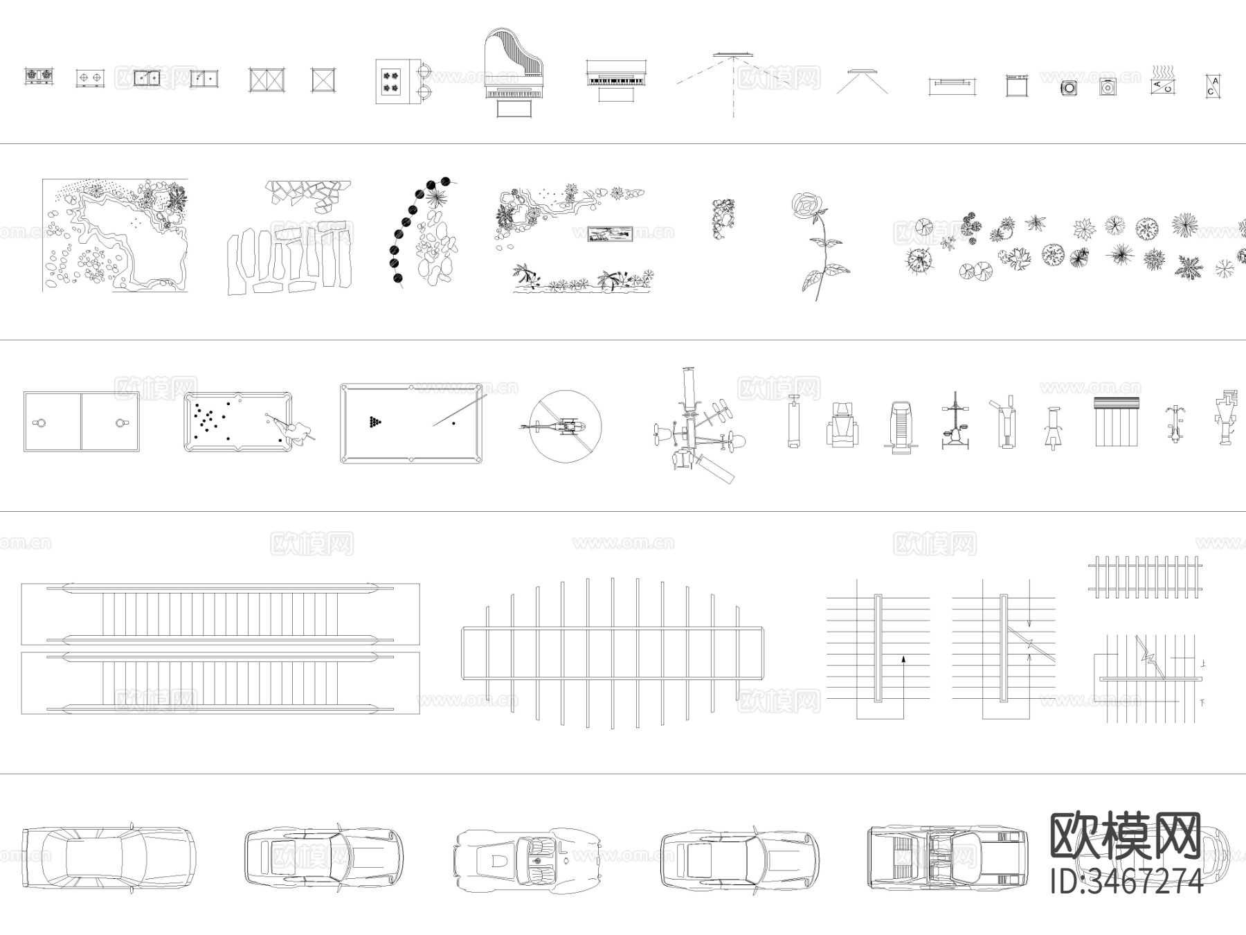 最新家装家具CAD图库下载（渲染图8）