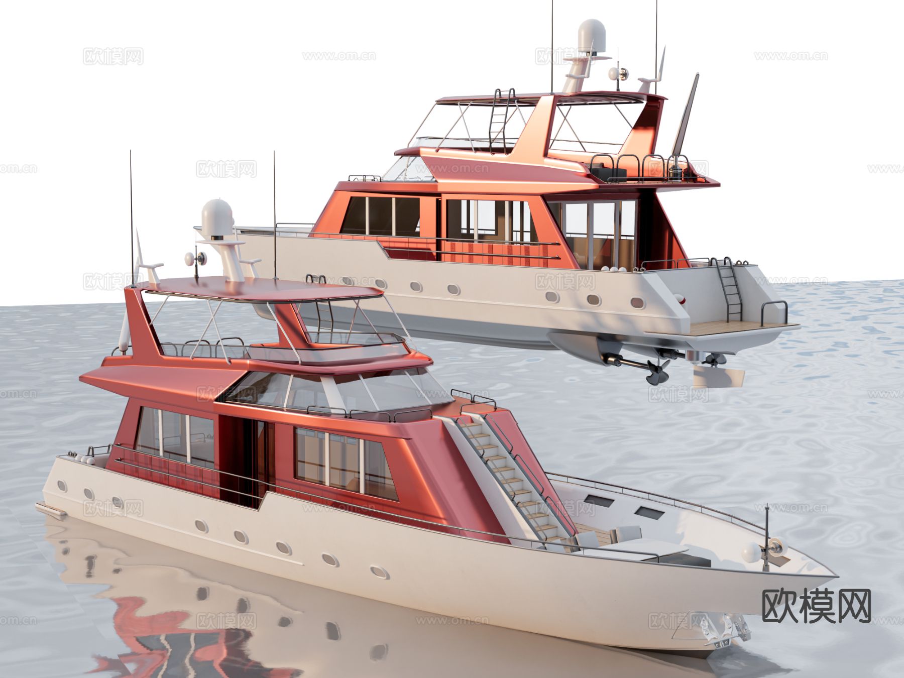 现代快艇 救生艇3d模型下载