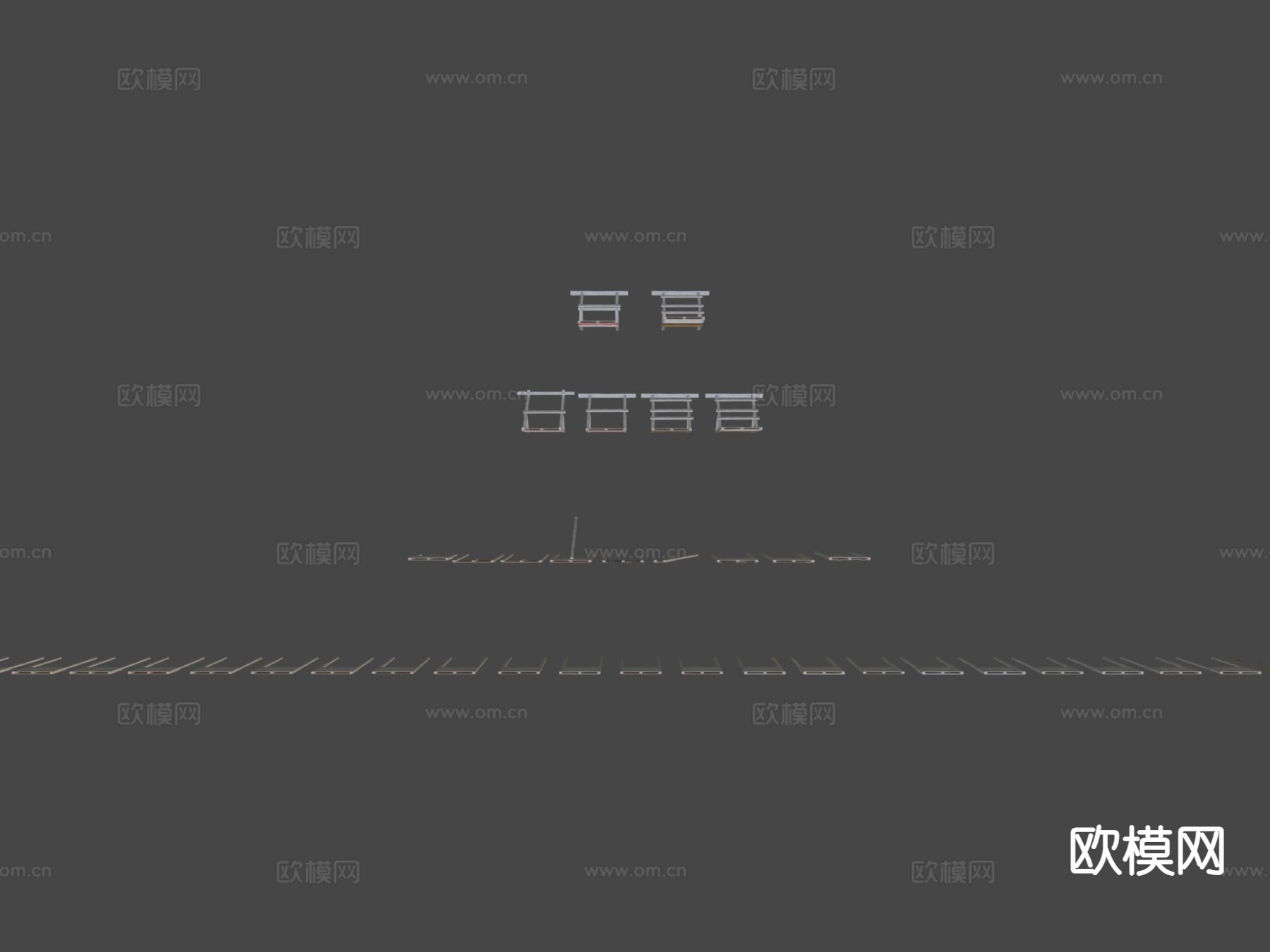 海空救援 木制警告牌3d模型下载（渲染图3）