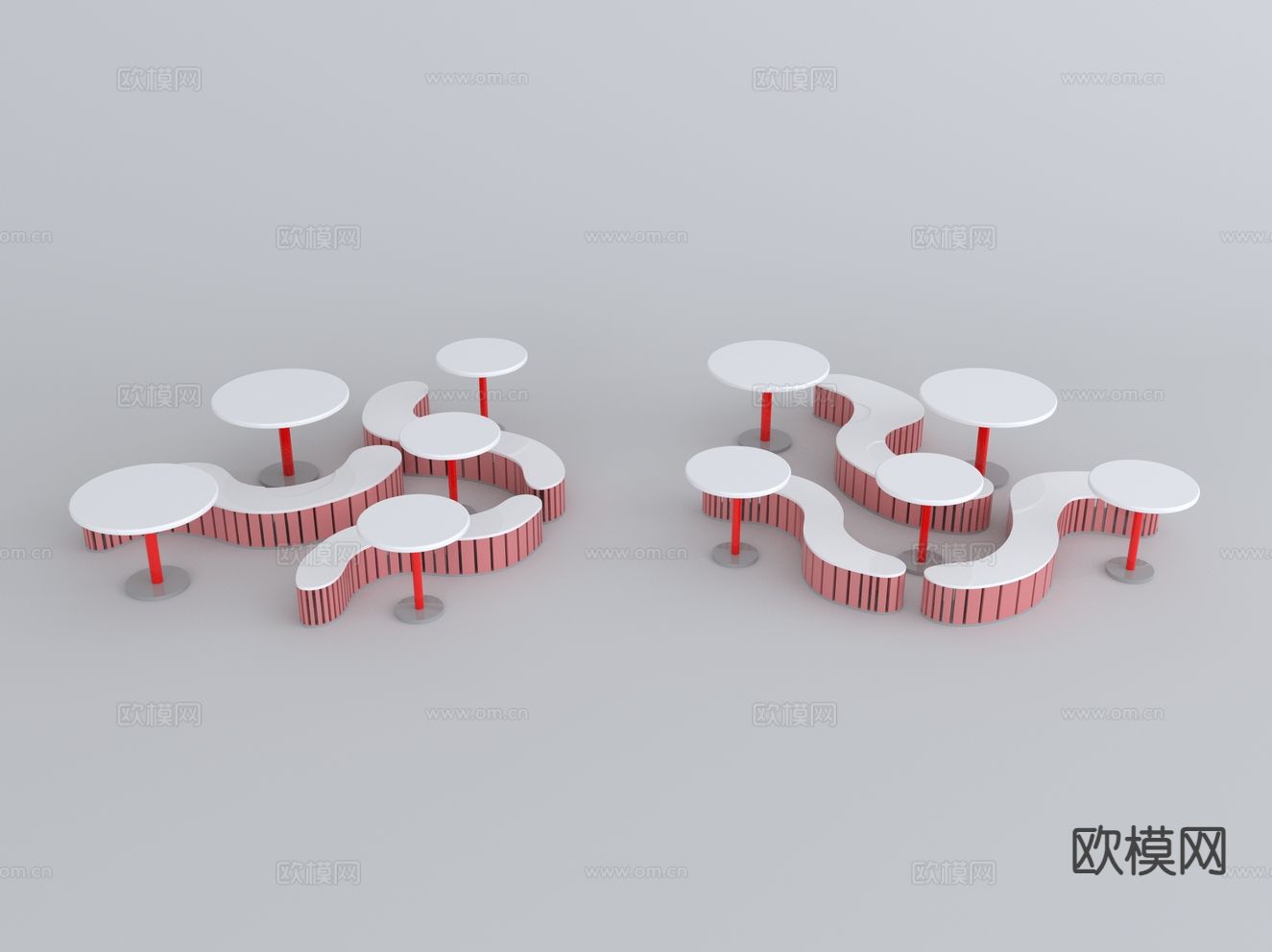 户外座椅 公园座椅 广场座椅3d模型下载