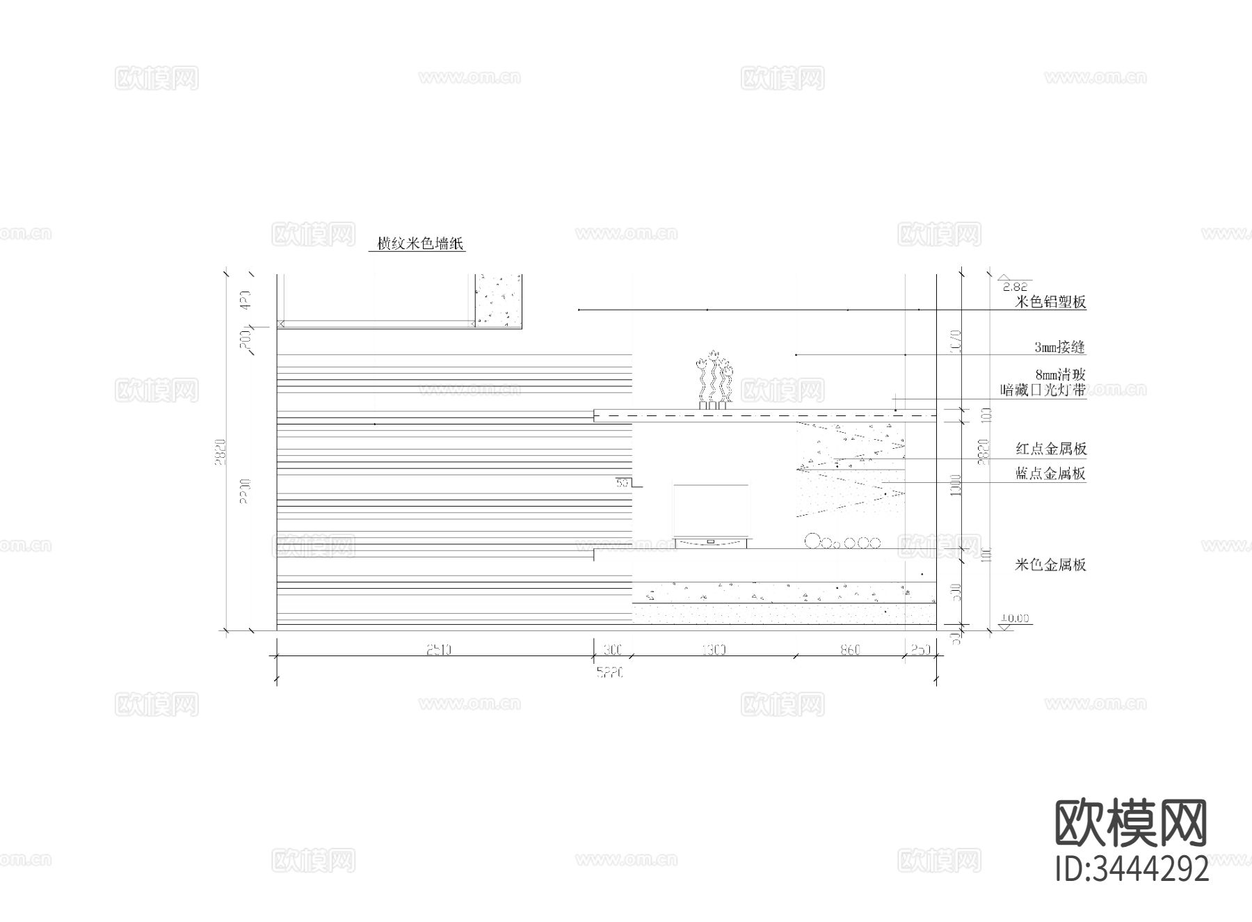 现代卧室CAD施工图下载（渲染图9）