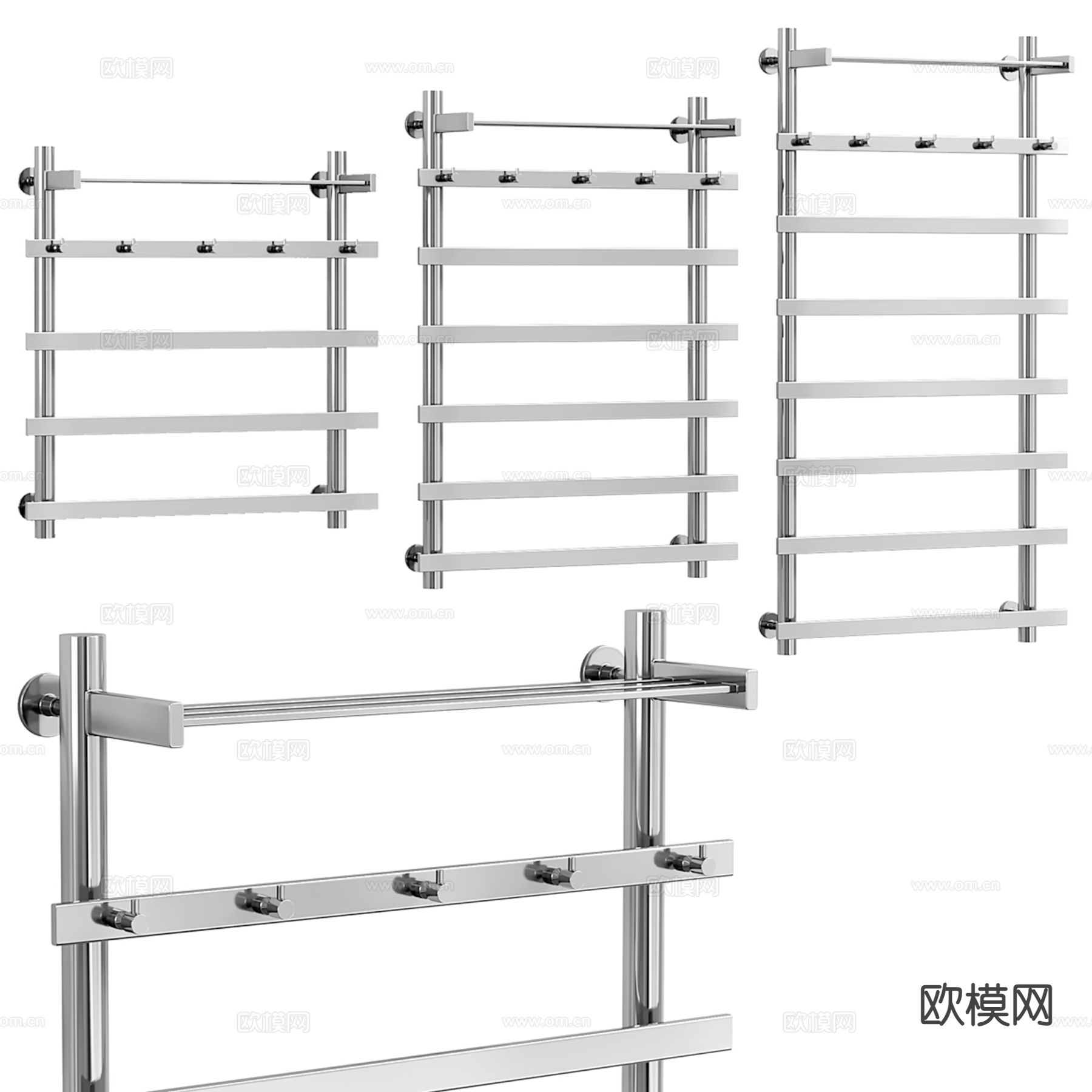 现代电热毛巾架3d模型下载