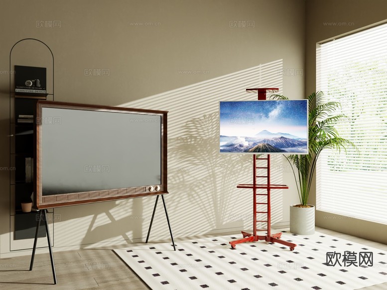 电视 支架电视 升降电视3d模型下载