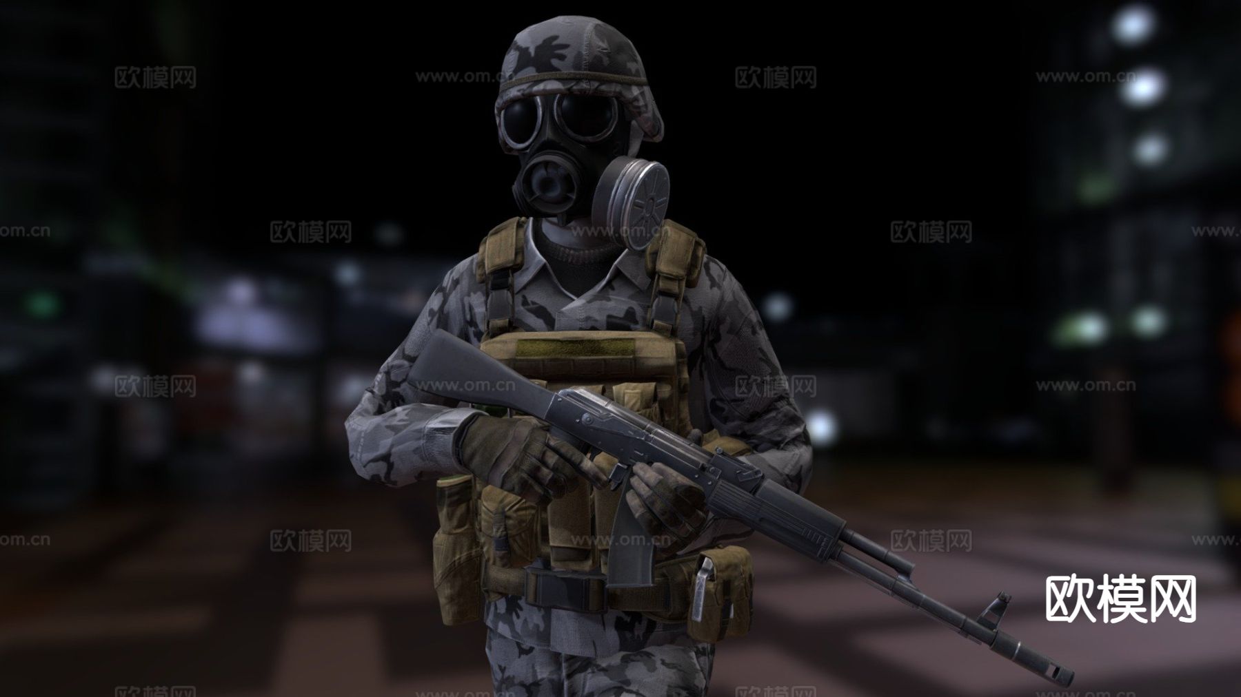 士兵 特种兵3d模型下载（渲染图1）