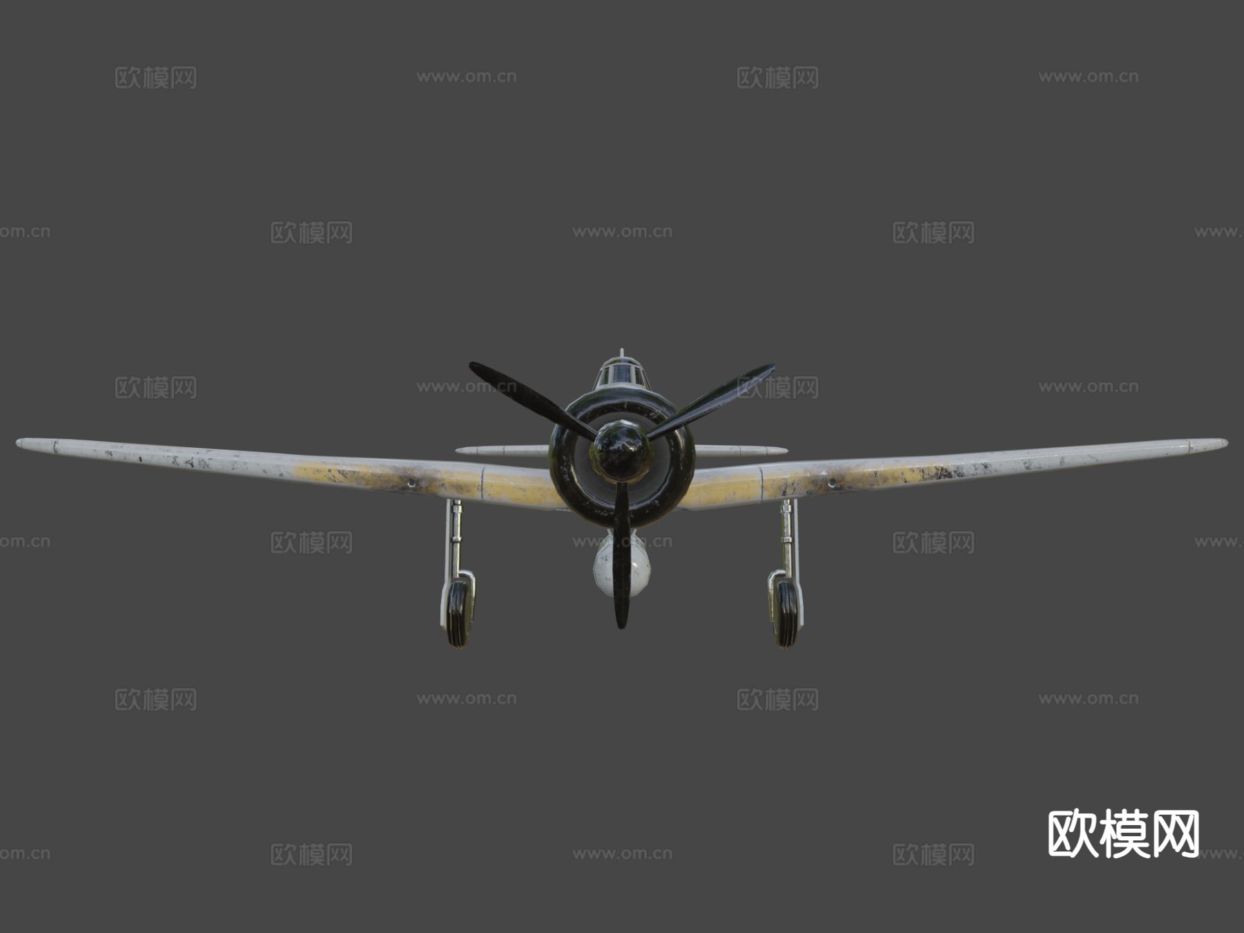 日本战斗飞机3d模型下载（渲染图4）