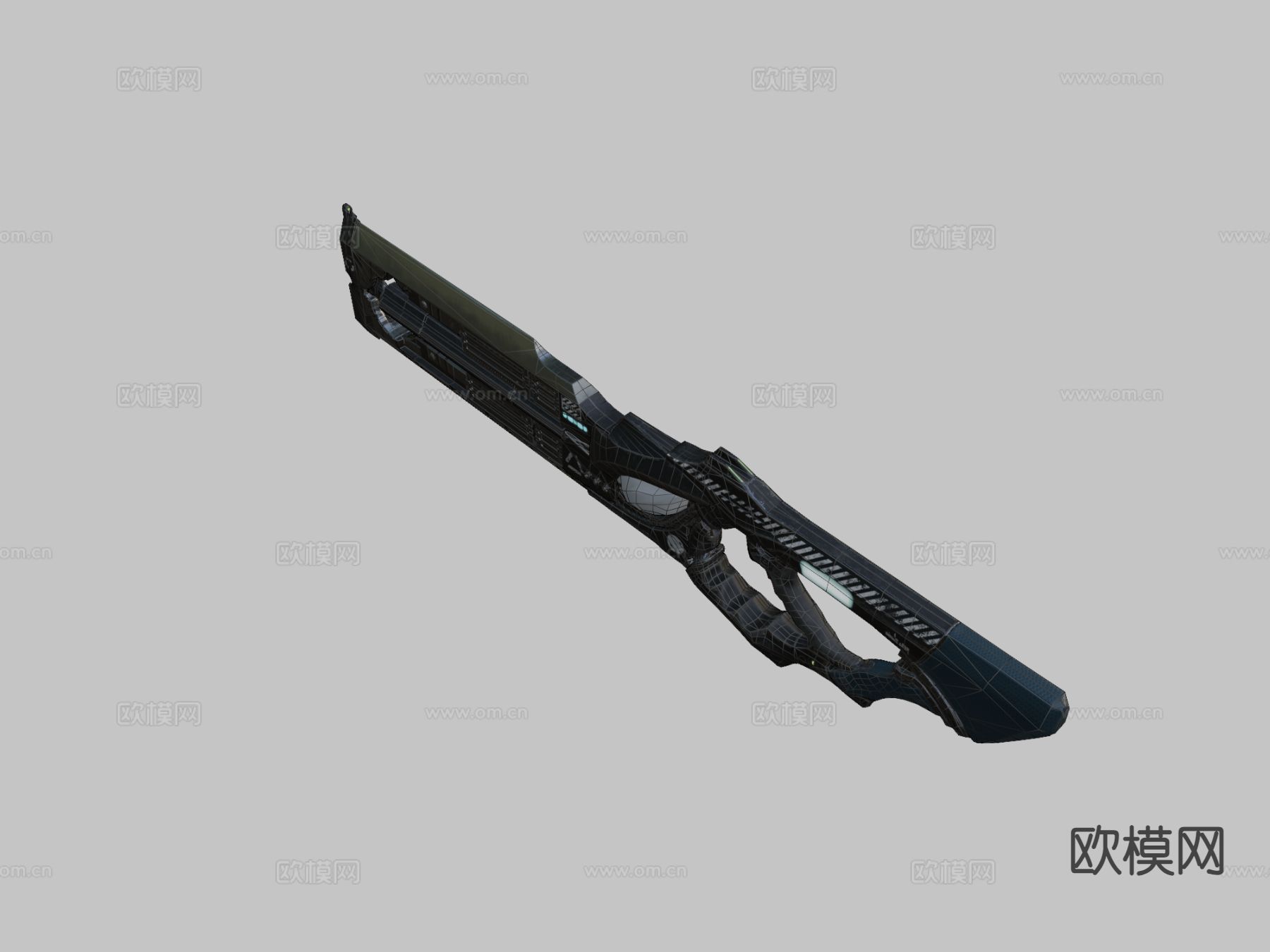 步枪刃 动漫道具3d模型下载（渲染图6）