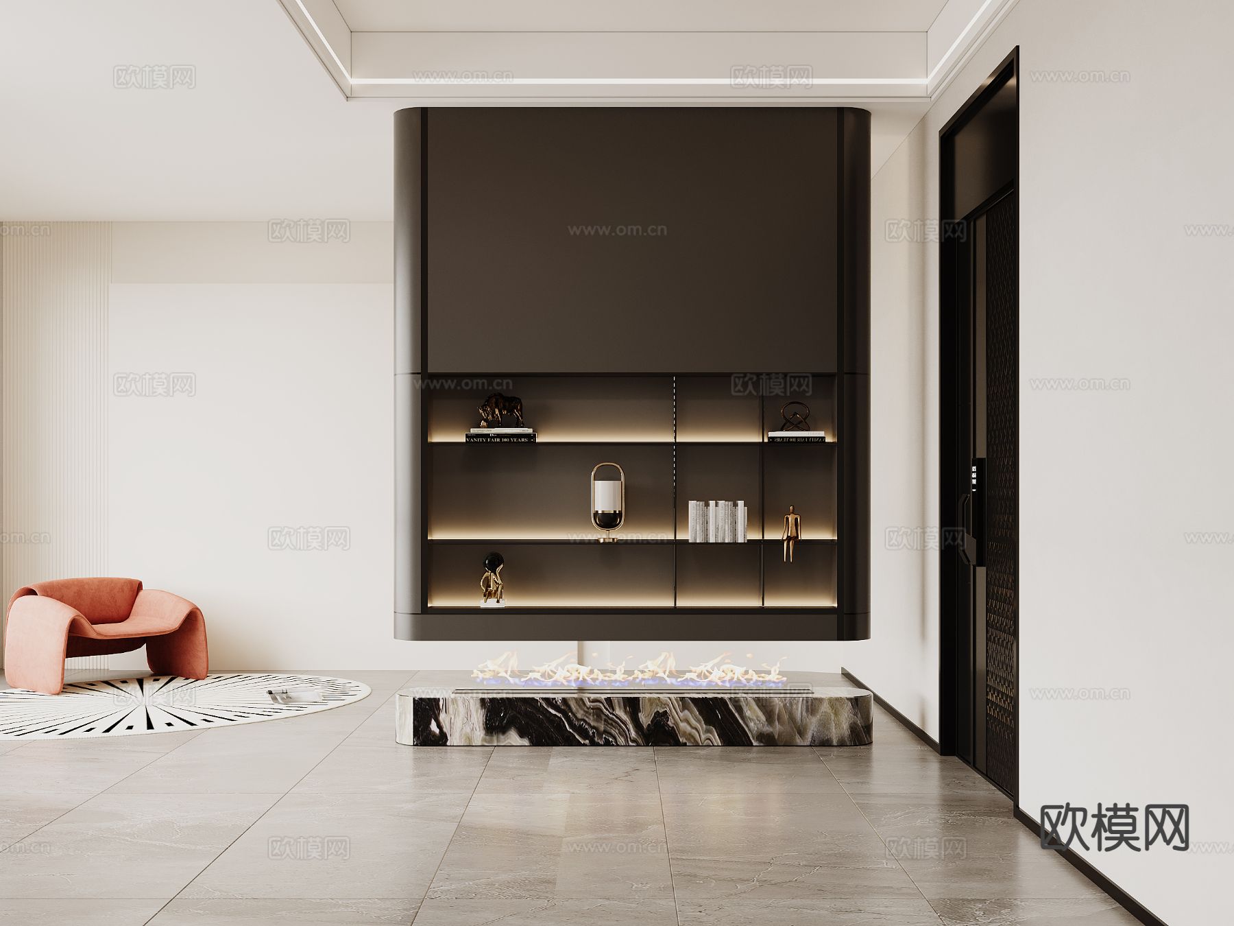 现代装饰柜3d模型下载