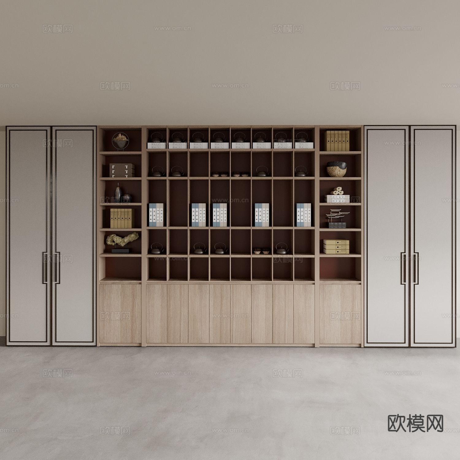 新中式茶柜3d模型下载