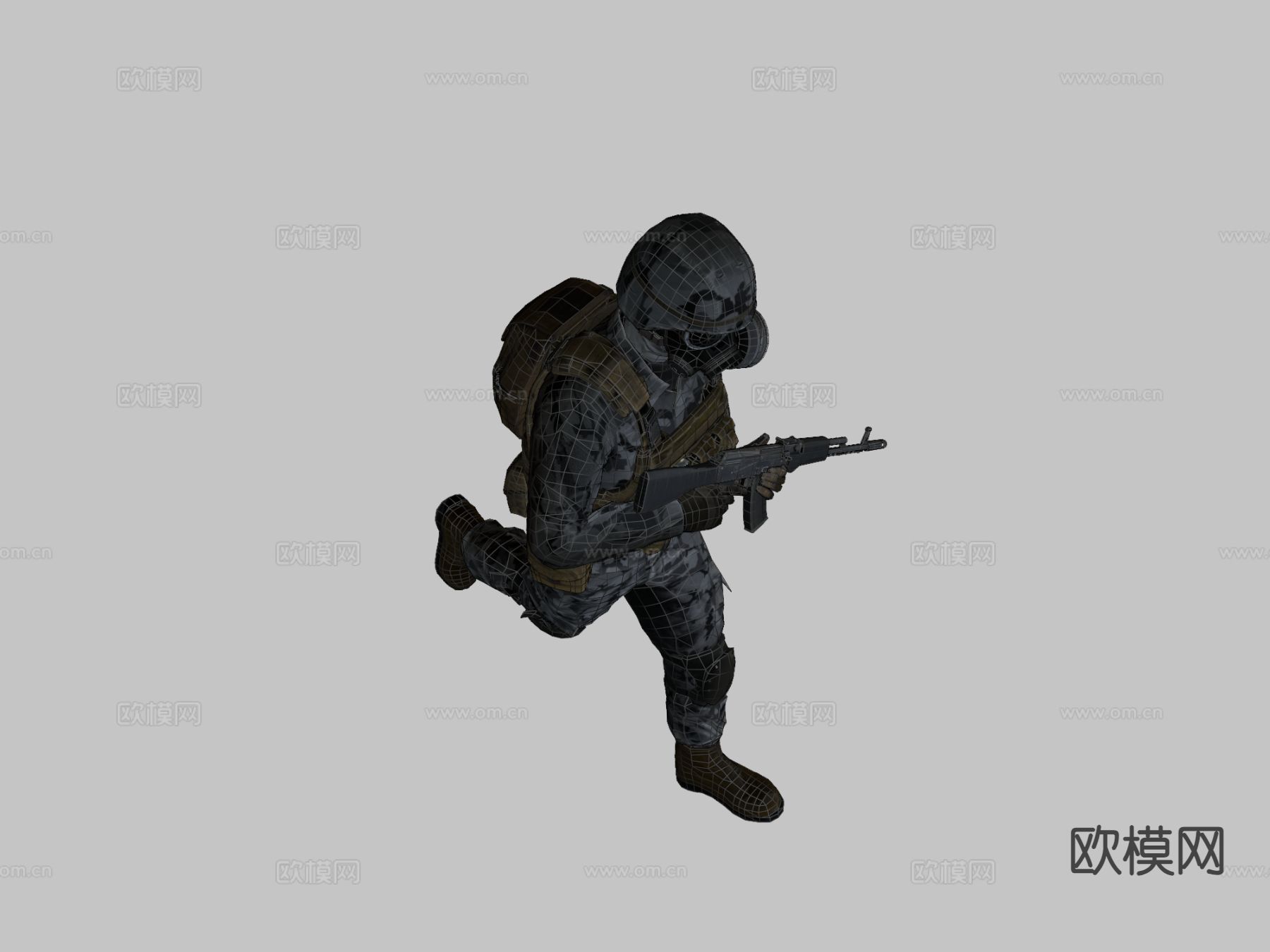士兵 特种兵3d模型下载（渲染图2）