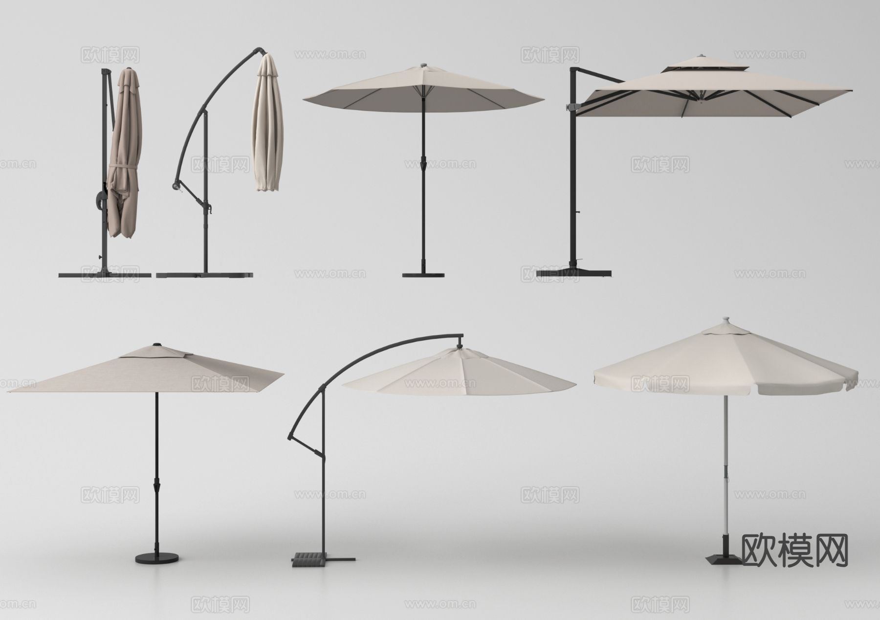 户外遮阳伞 太阳伞3d模型下载