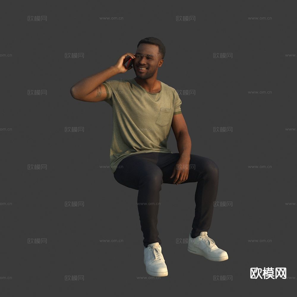 外国人 黑人3d模型下载