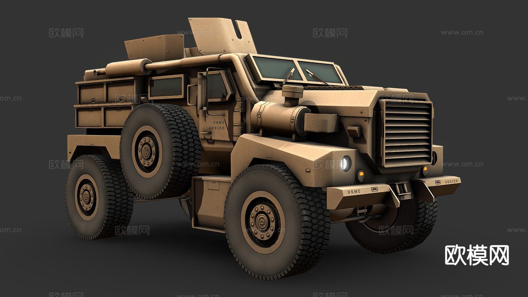 防地雷伏击保护车3d模型下载（渲染图1）