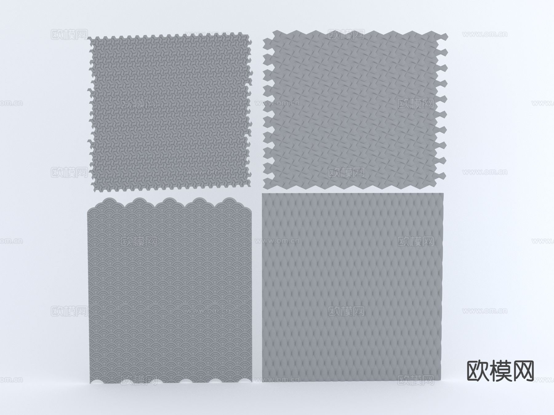 墙饰板 护墙板su模型下载（渲染图2）