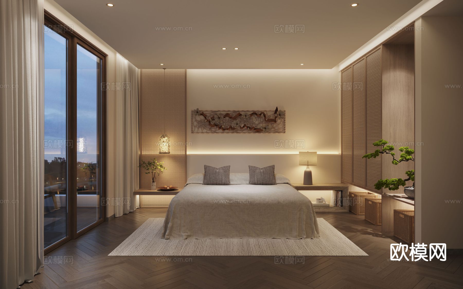 酒店民宿 客房3d模型下载