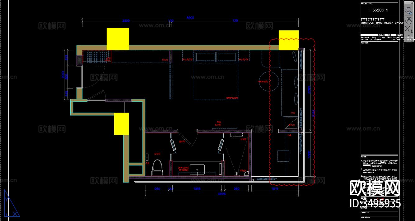全季酒店CAD施工图下载（渲染图7）