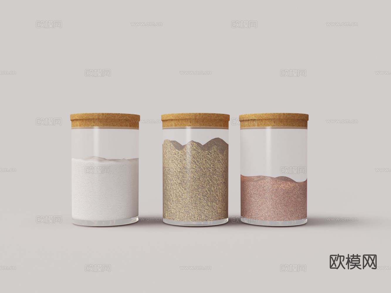 厨房调料 盐 胡椒 辣椒3d模型下载