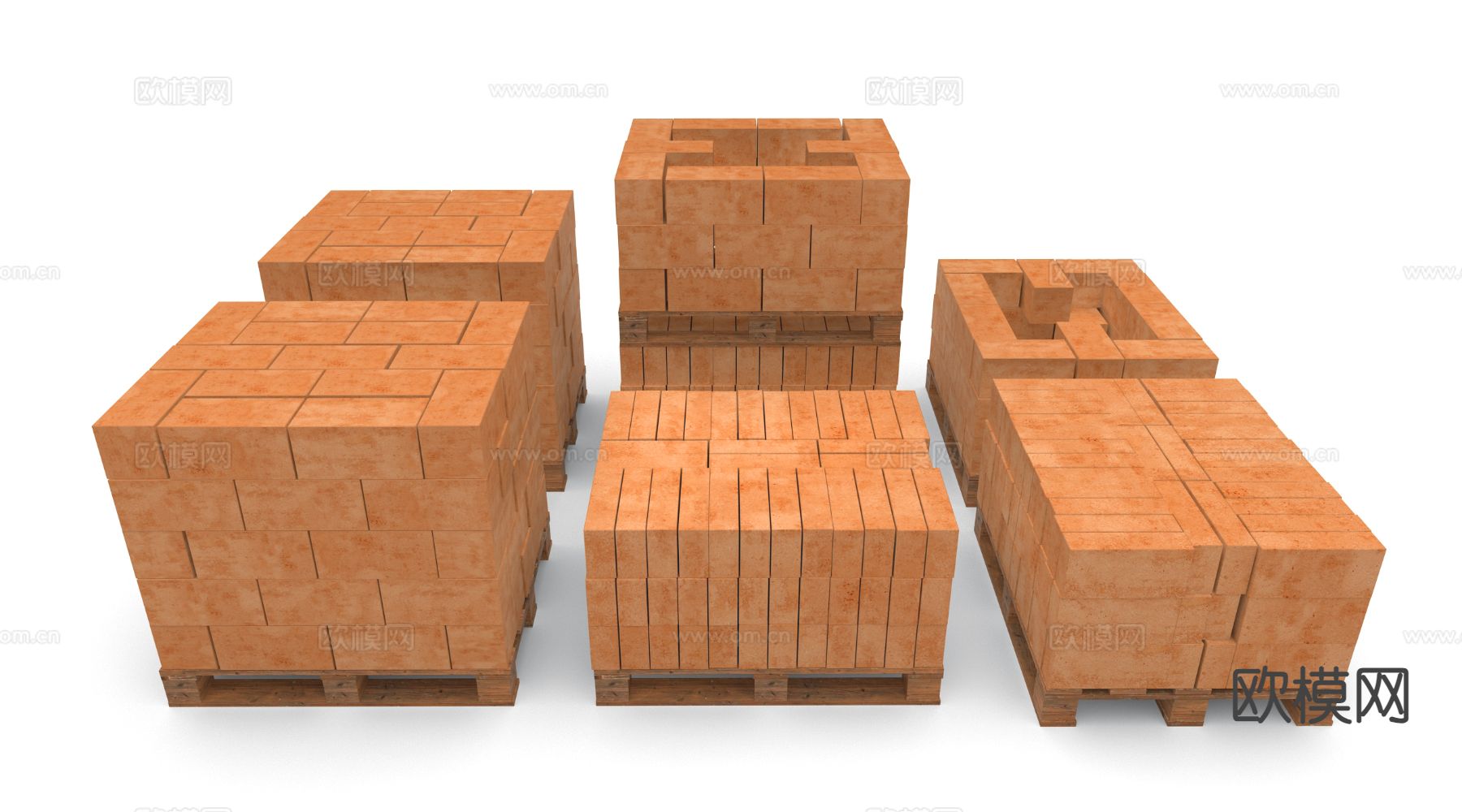 建材砖块3d模型下载
