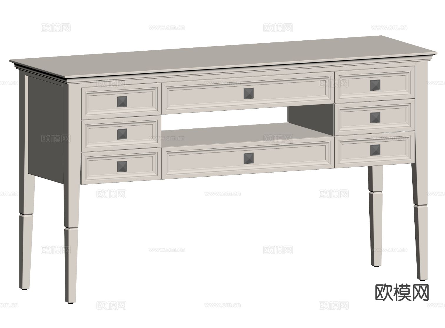 简欧玄关柜 边柜su模型下载（渲染图1）