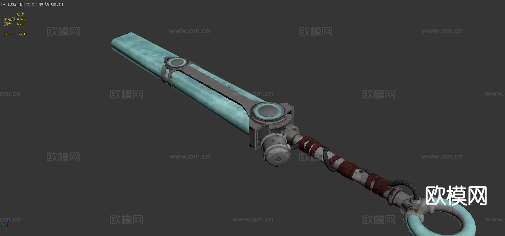 英雄联盟 艾克剑3d模型下载（渲染图3）