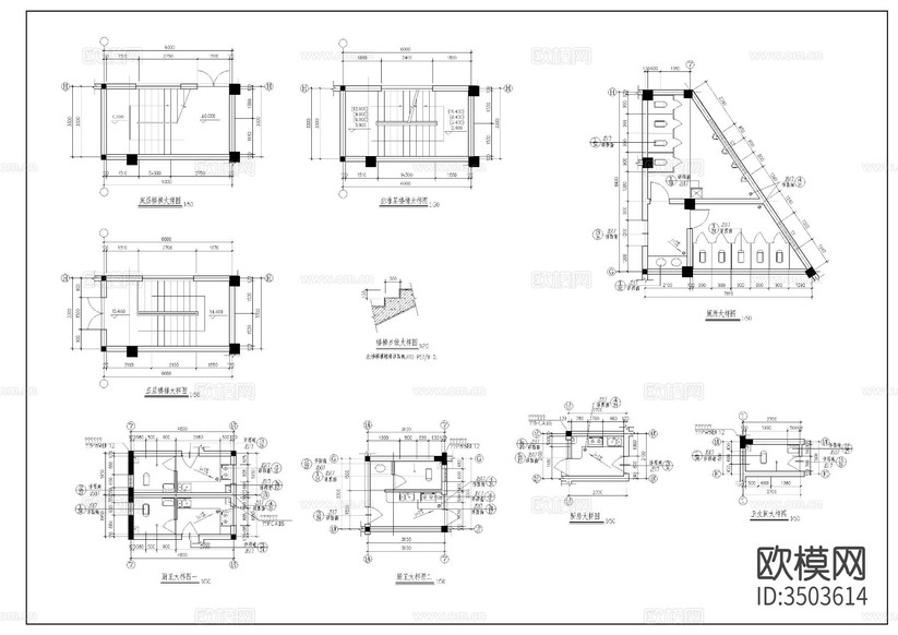 農(nóng)貿(mào)菜市場(chǎng)建施cad施工圖下載(渲染圖1)