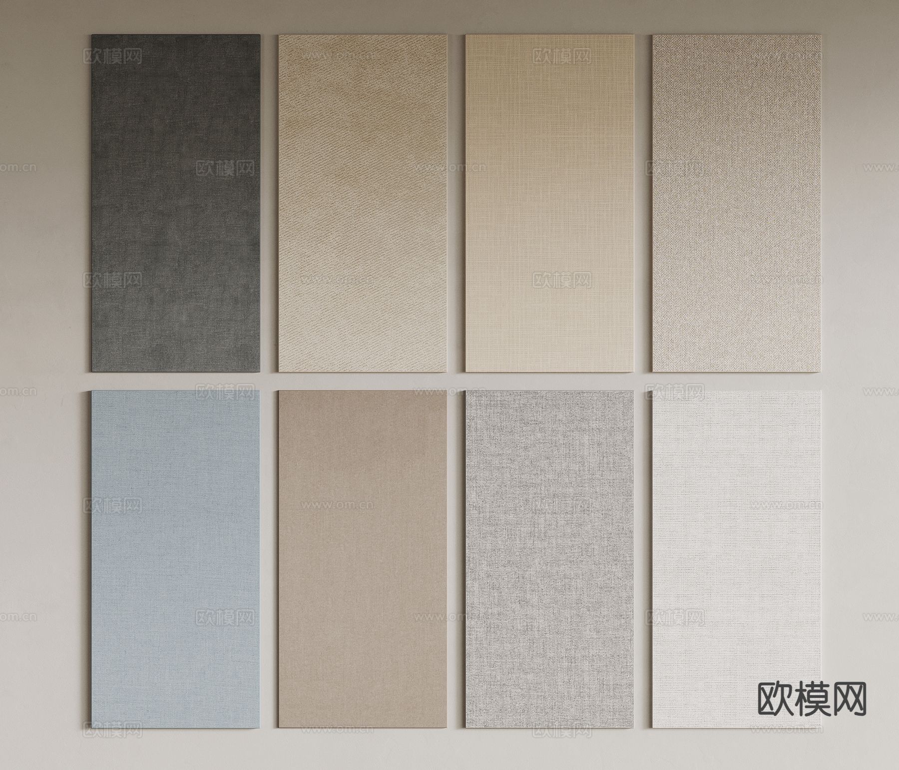 布艺护墙板su模型下载（渲染图2）