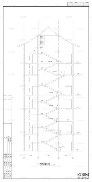 水云閣建筑圖cad施工圖下載(渲染圖10)