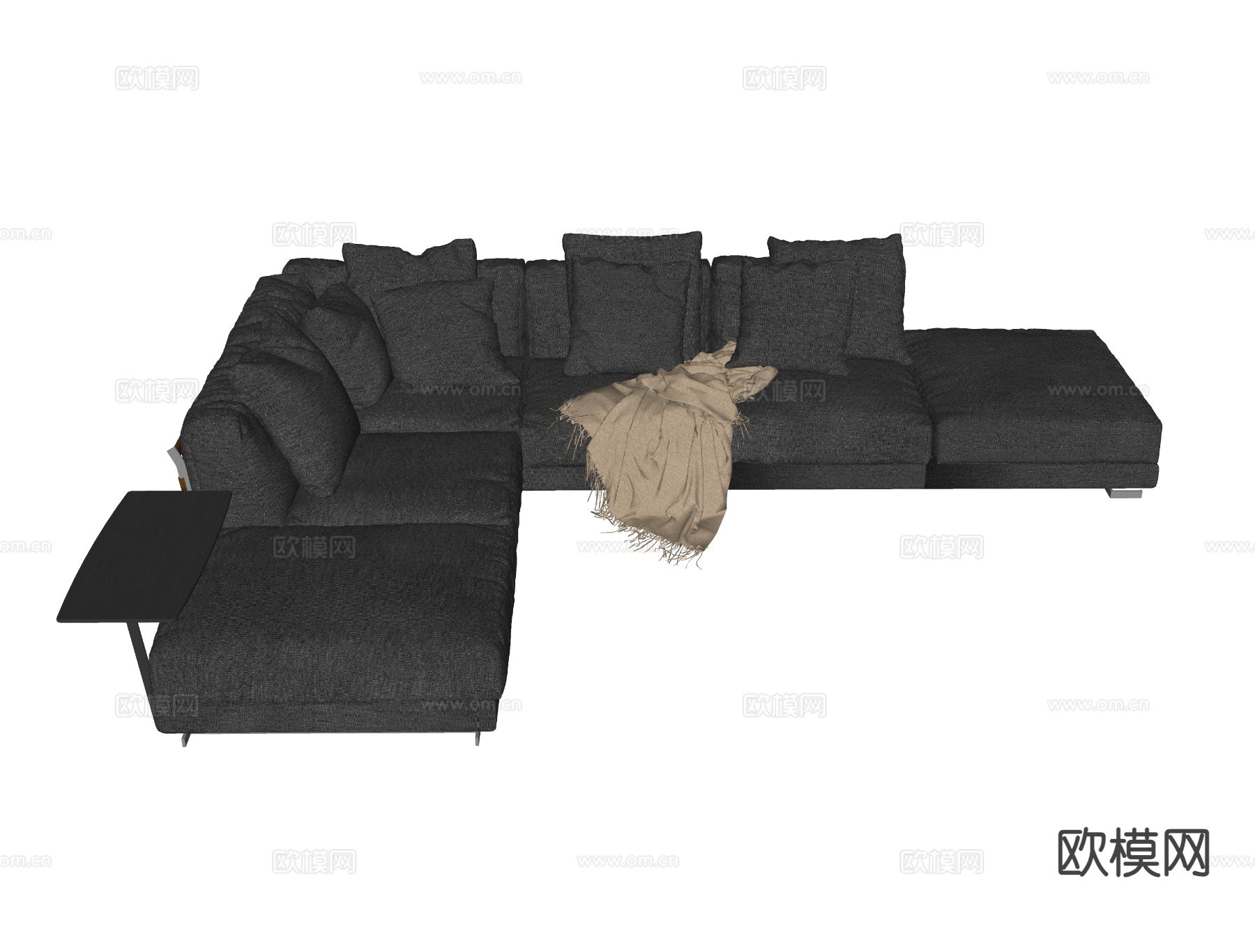 多人沙发 转角沙发su模型下载（渲染图1）