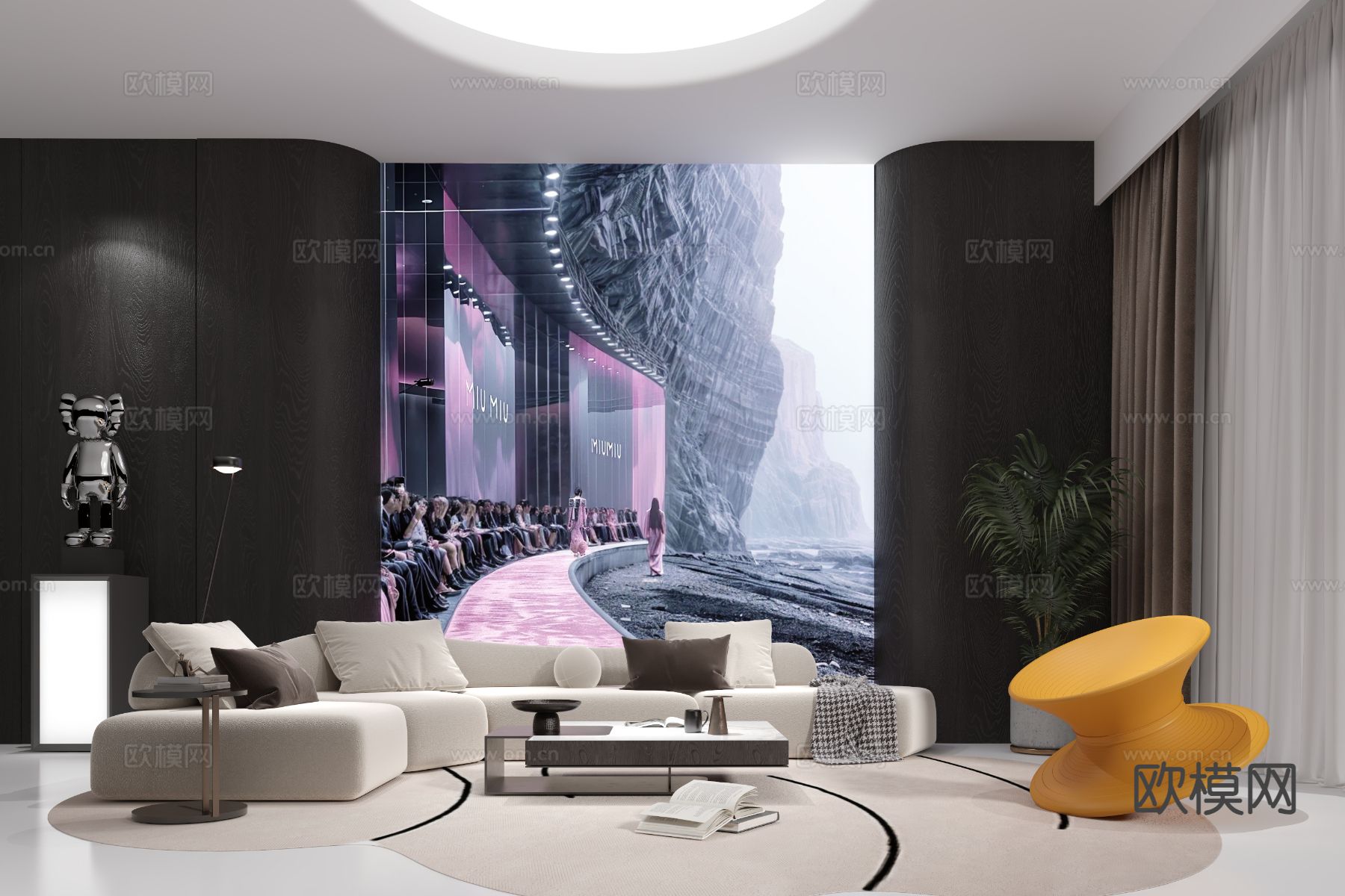 美容院休闲区su模型下载（渲染图2）