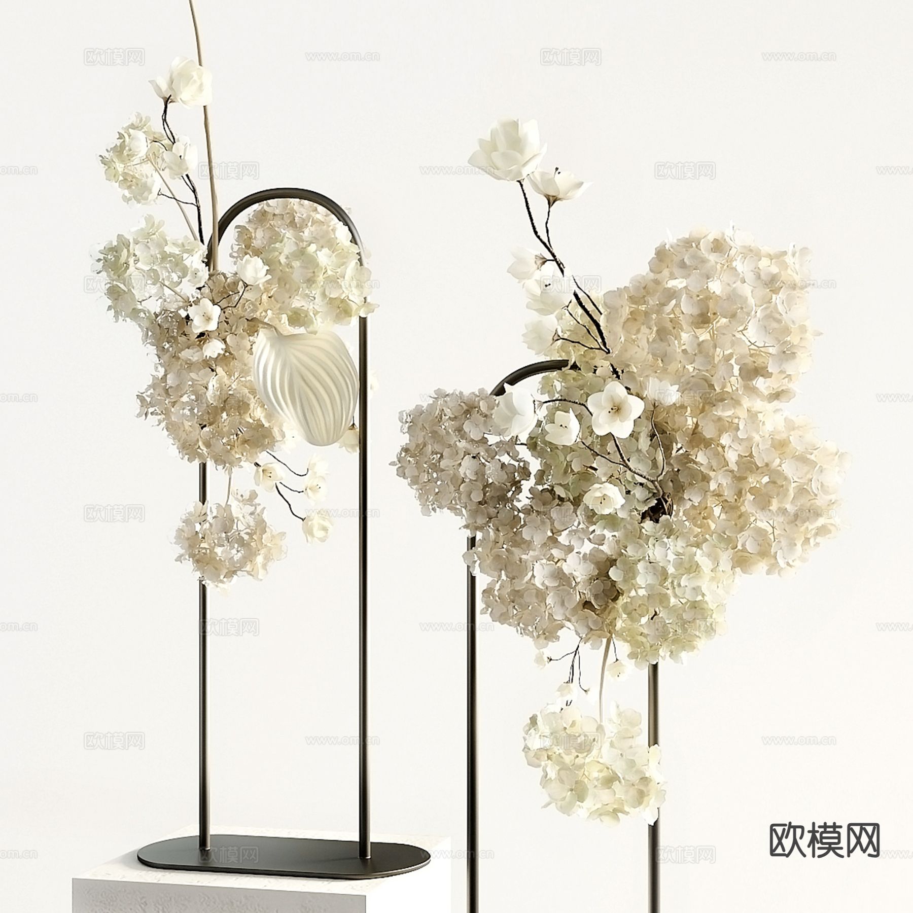 婚礼美陈 花艺美陈3d模型下载（渲染图3）