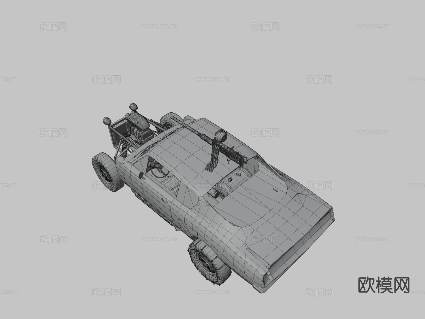 工业风汽车3d模型下载（渲染图3）