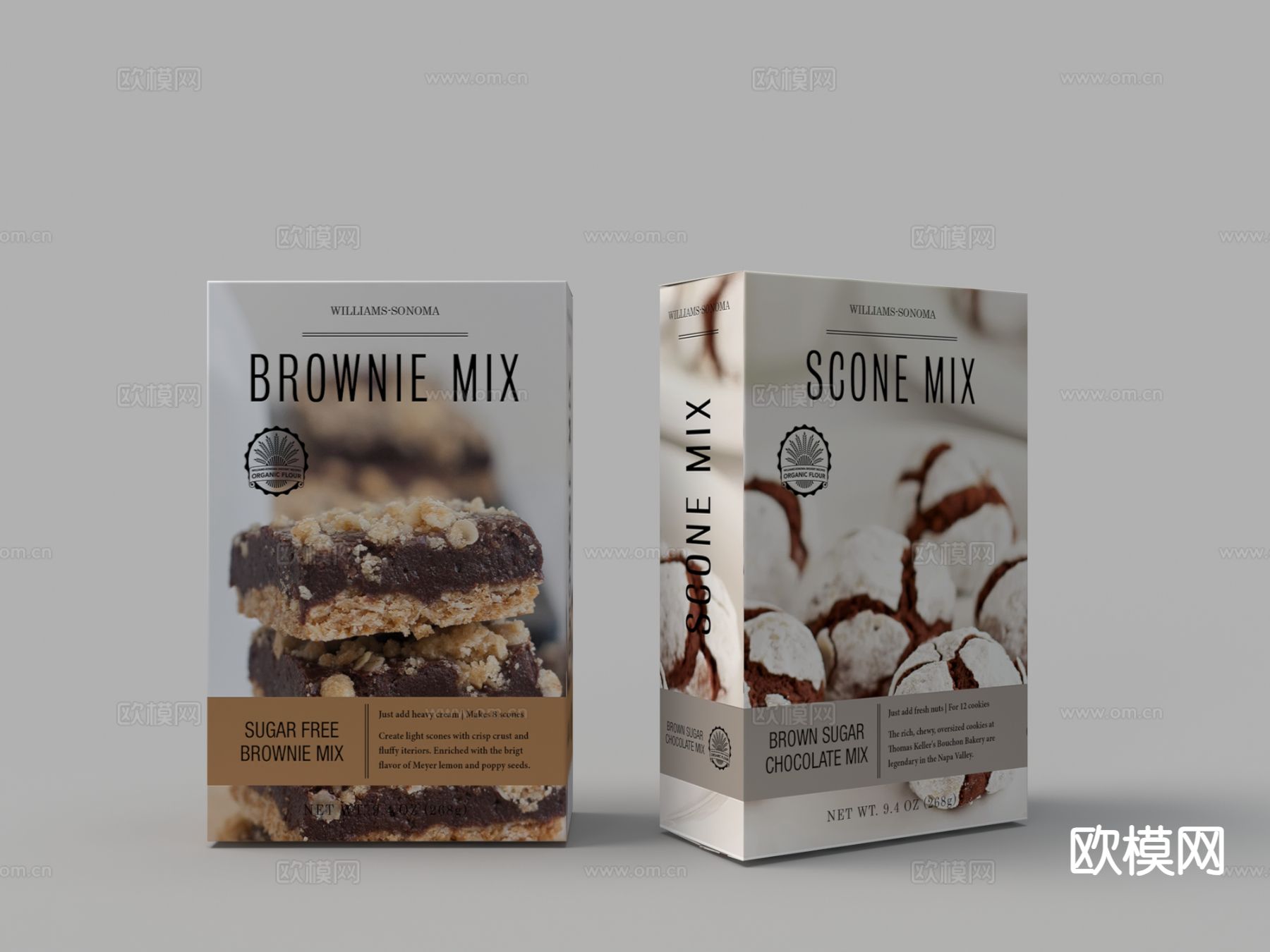 食品纸盒装饼干3d模型下载