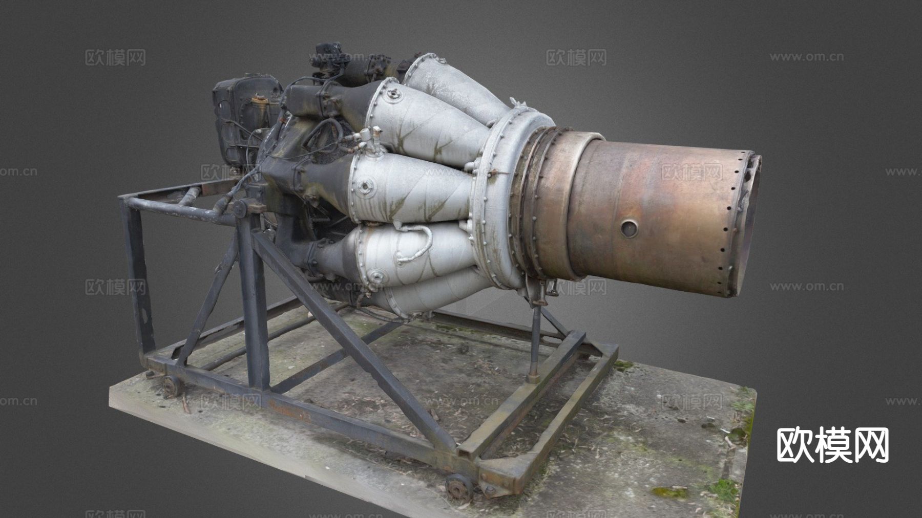 喷气引擎3d模型下载（渲染图1）