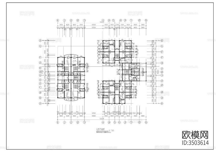 農(nóng)貿(mào)菜市場(chǎng)建施cad施工圖下載(渲染圖7)
