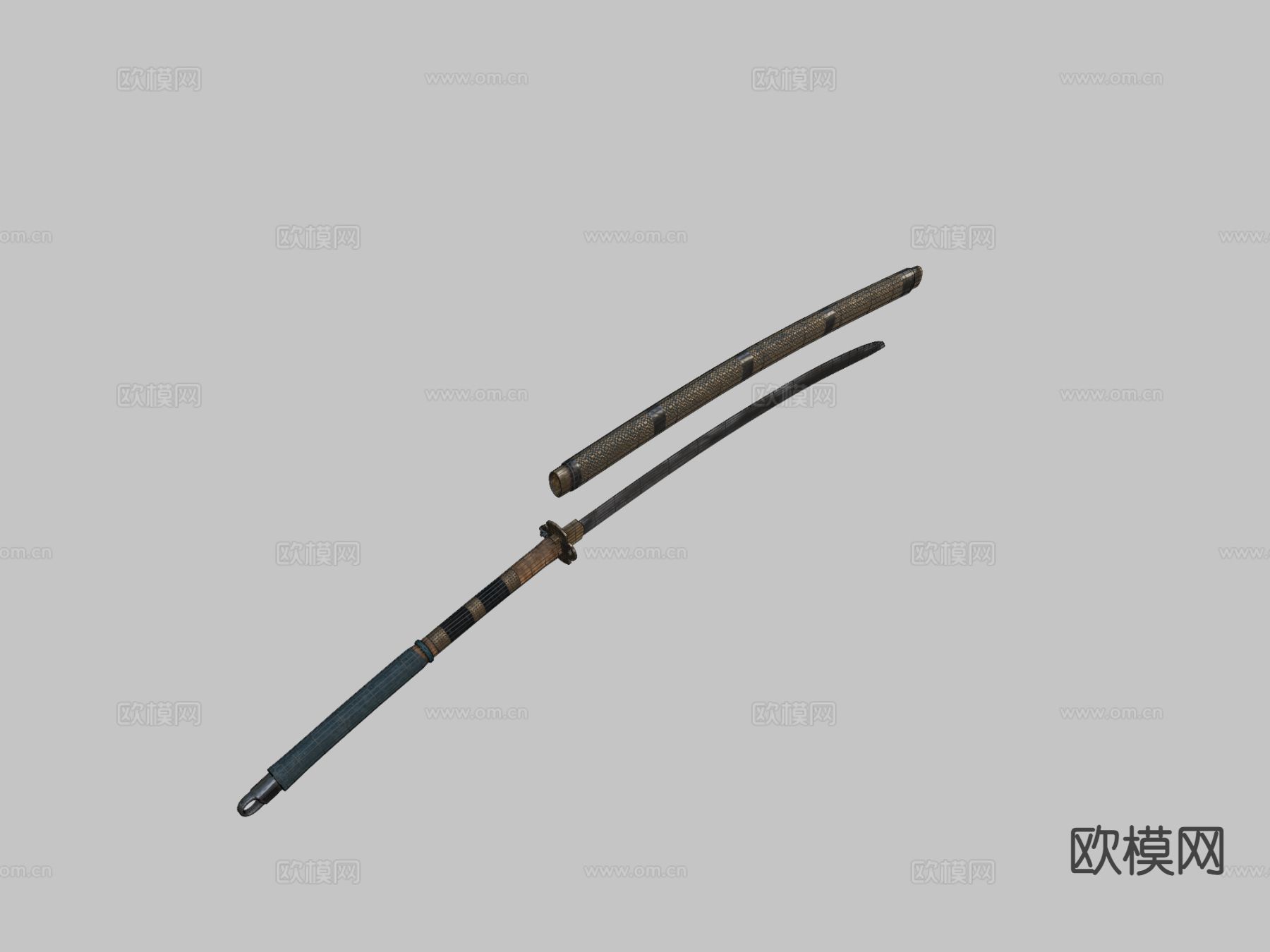 日本刀3d模型下载（渲染图3）