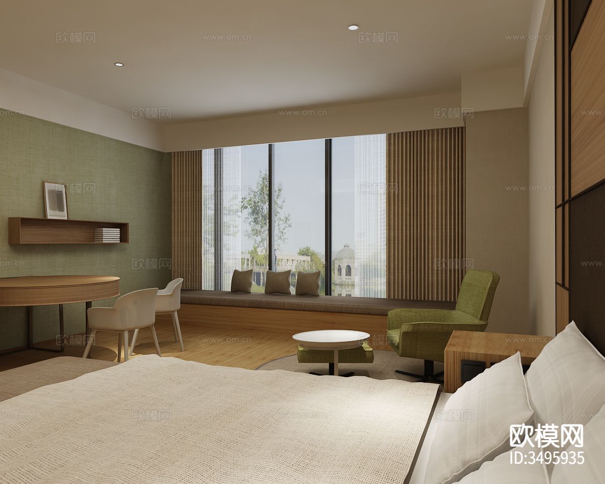 全季酒店CAD施工图下载（渲染图3）