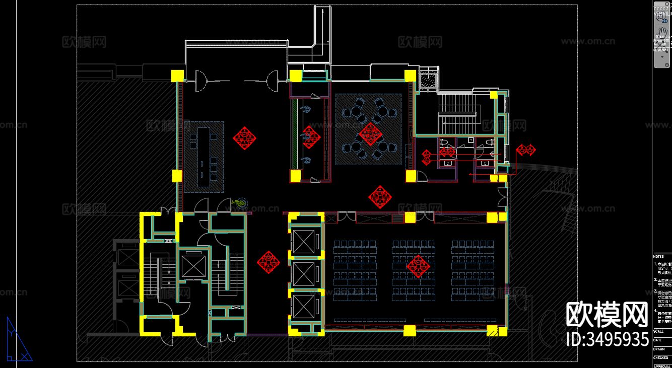 全季酒店CAD施工图下载（渲染图10）
