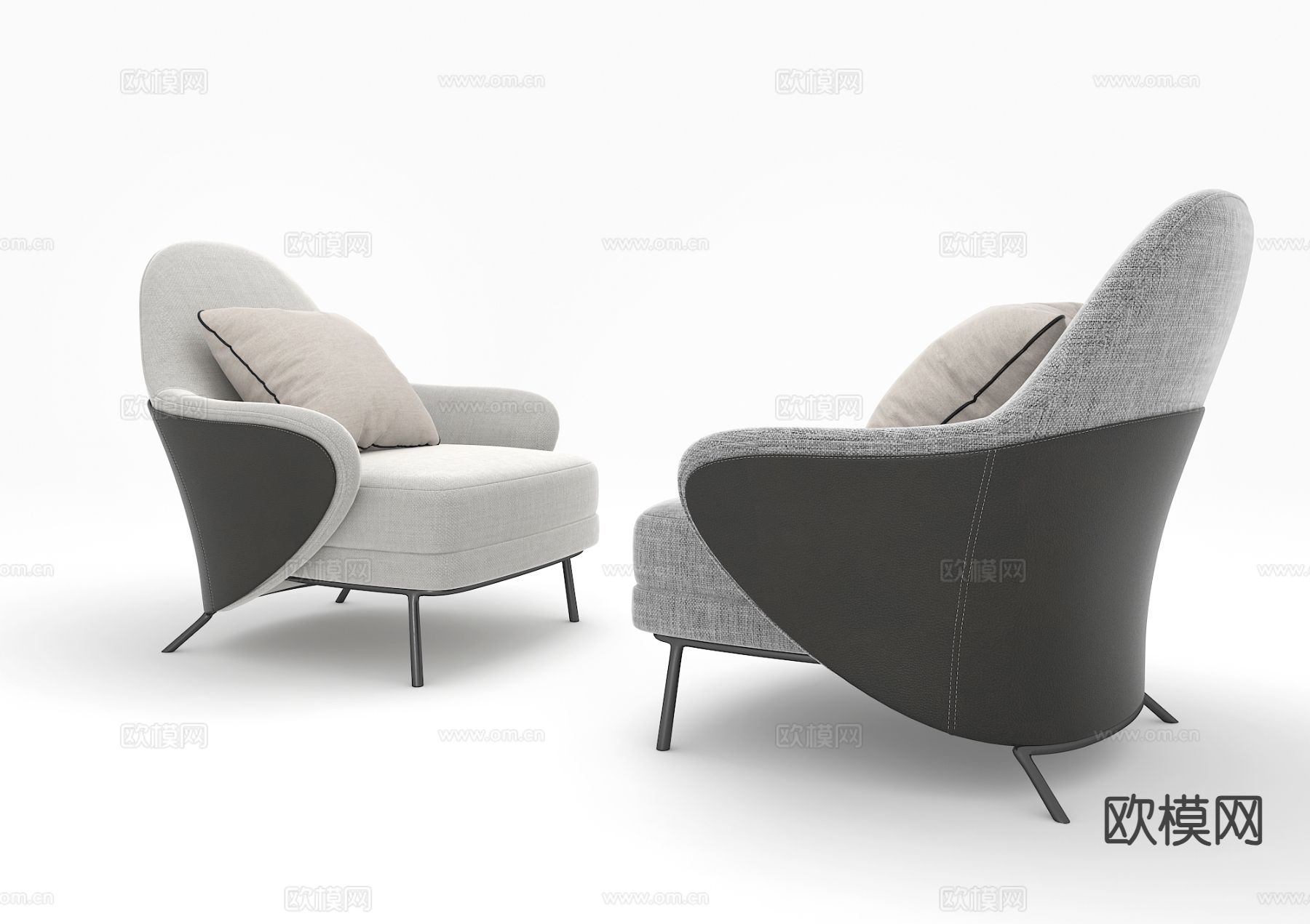 意大利Minotti休闲椅3d模型下载