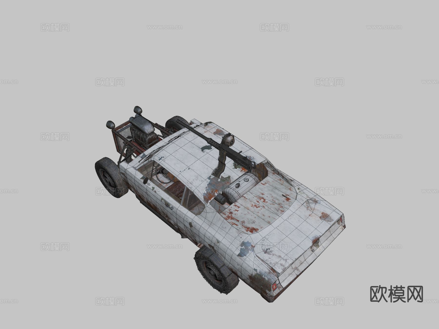 工业风汽车3d模型下载（渲染图2）