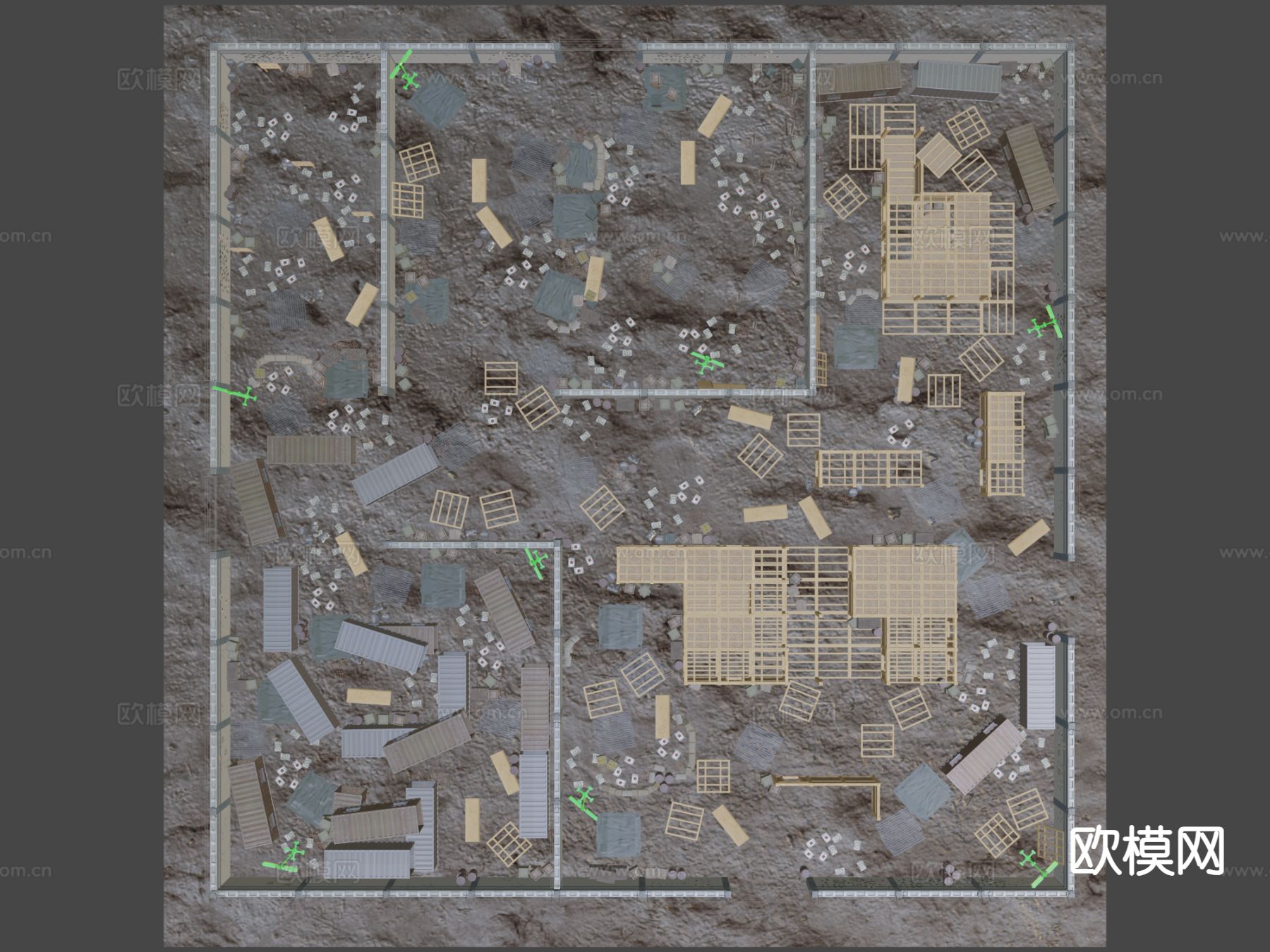 军事基地 综合资产包3d模型下载（渲染图4）